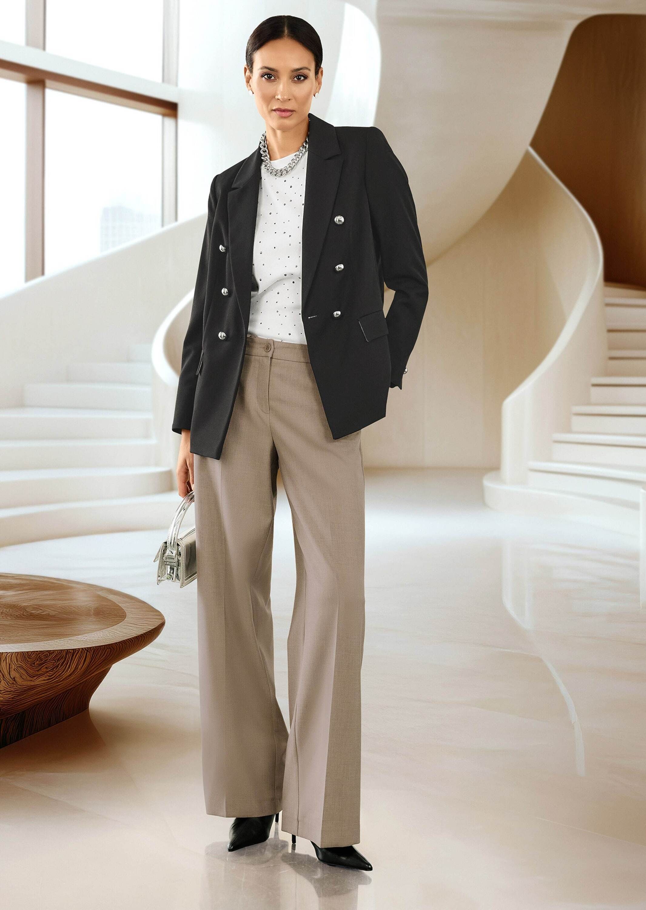 MADELEINE Jackenblazer »Longblazer Moderner Zweireiher mit Reverskragen«