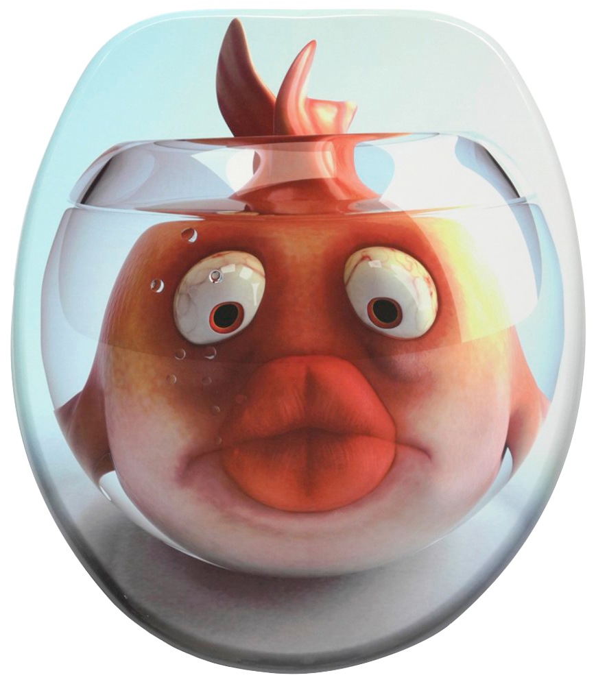 Sanilo Badaccessoire-Set »Goldfisch« bestehend aus WC-Sitz, Badteppich, Stöpsel, Seifenspender, WC-Bürste