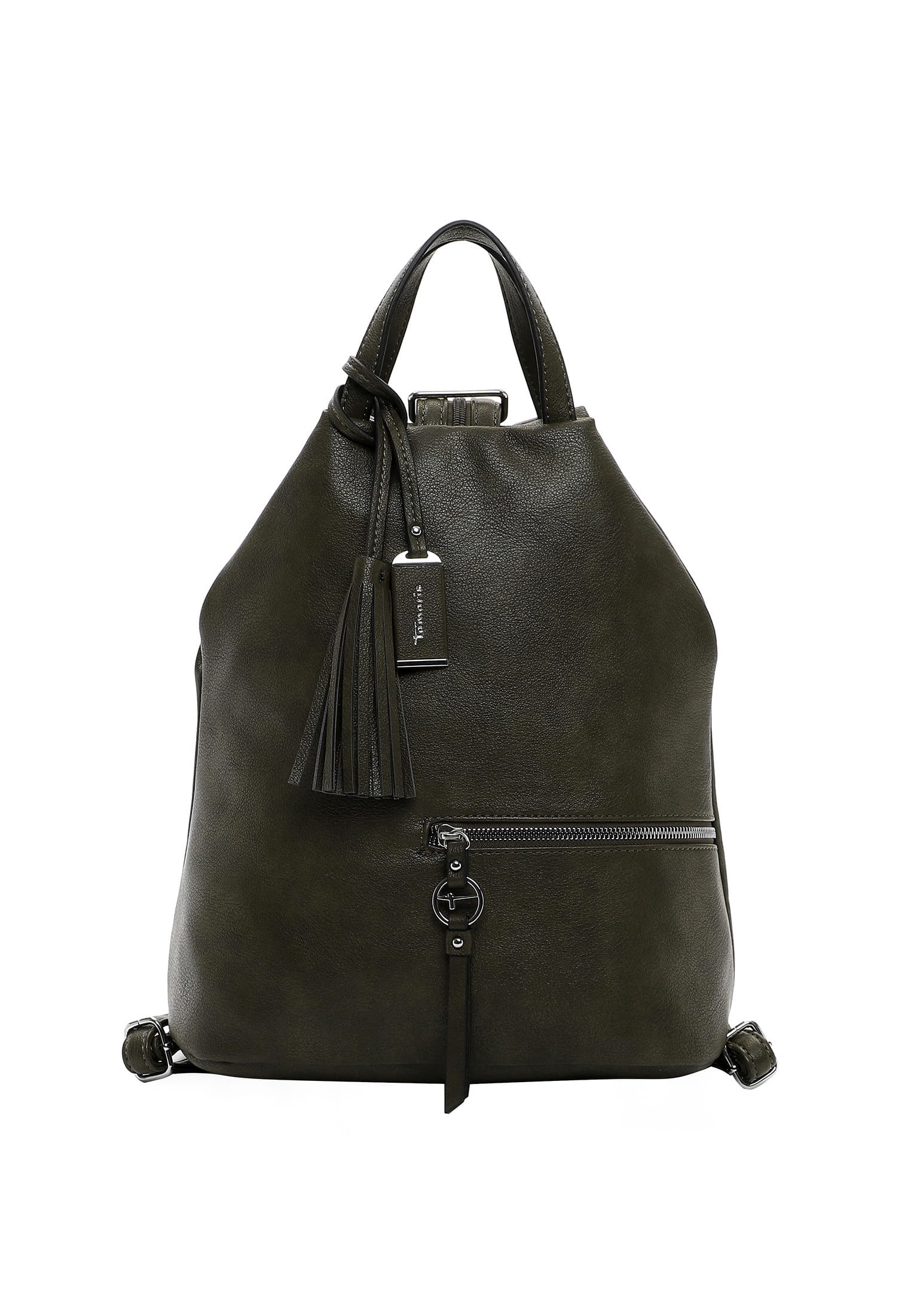 TAMARIS Rucksack "Rucksack TAS Nele", grün, Obermaterial: 60% Polyurethan PU. 40% Polyester PES., Rucksäcke