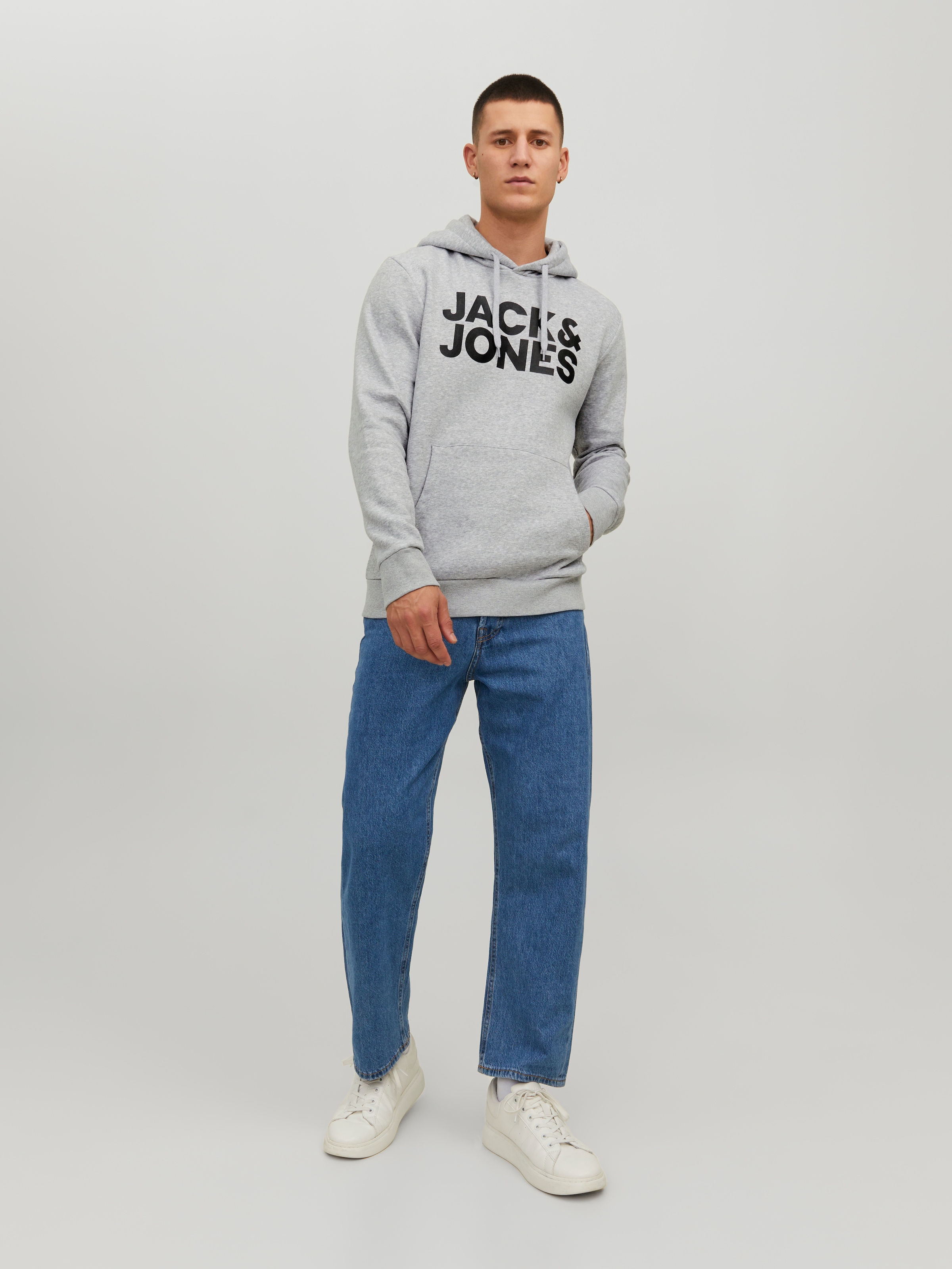 Jack & Jones Kapuzensweatshirt »JJECORP LOGO SWEAT HOOD NOOS«, Baumwollmischung, regular fit

