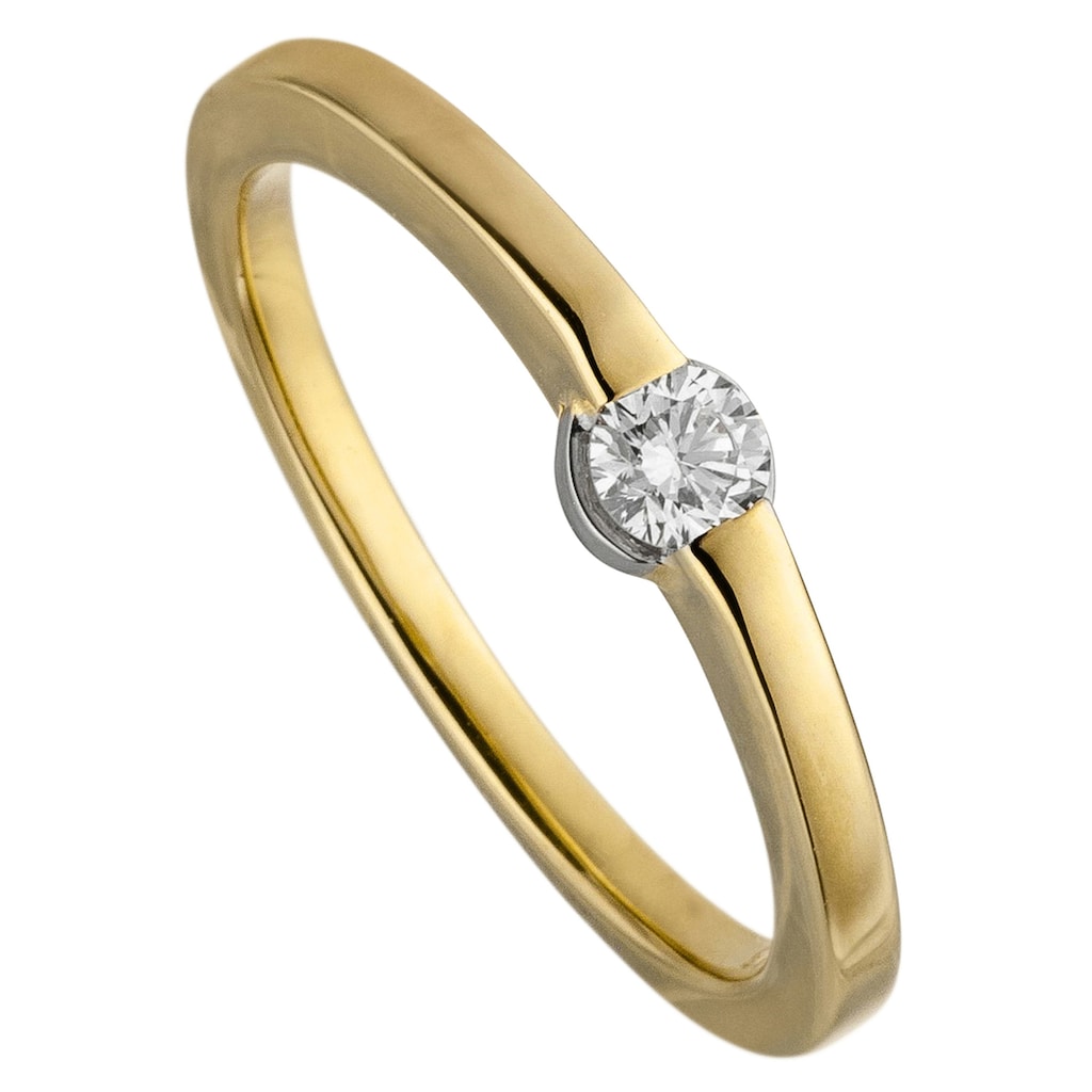 JOBO Goldring »Ring mit Diamant 0 15 ct.« 585 Gold