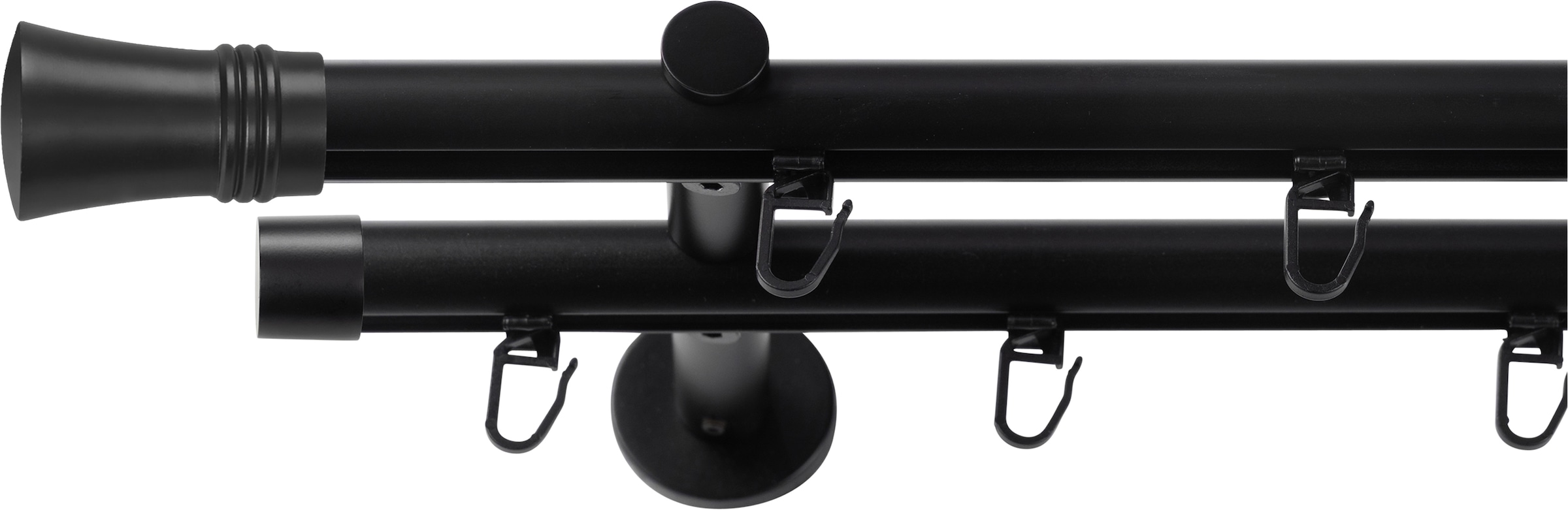 SN DECO GROUP Gardinenstange Ø 19 mm 2 läufig-läufig Fixmaß;kürzbar