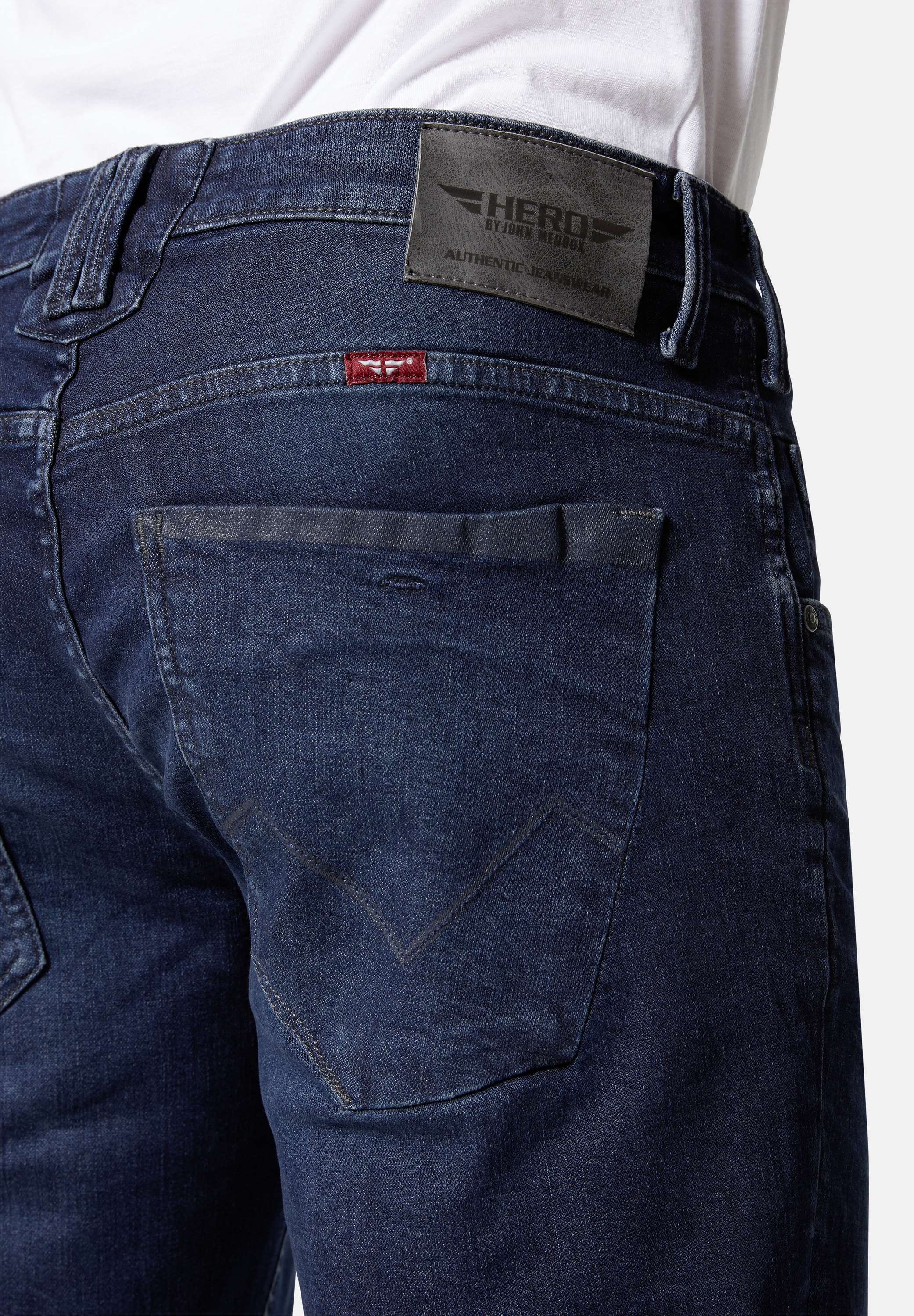 HERO by John Medoox 5-Pocket-Jeans »Baxter Denim Relaxed Fit«, Relaxed Fit Casual Clean Wash Denim Jeans für Herren