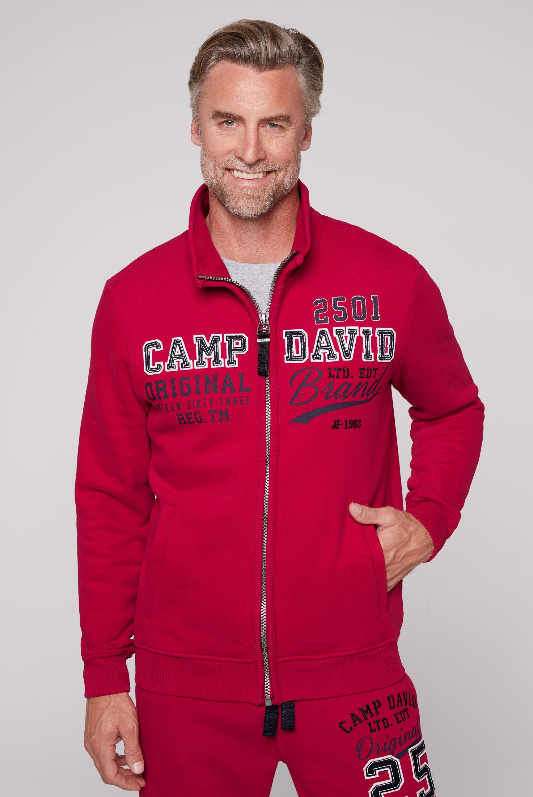 CAMP DAVID Sweatjacke, mit weicher Innenseite