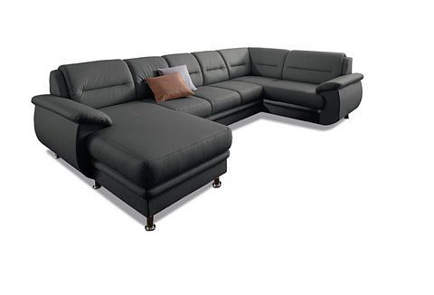 sit&more Wohnlandschaft "Mailand U-Form, B: 312 cm, XXL-Couch mit Komfortpolsterung" mit Schlaffunktion, Liegefl. 122x247 cm, diverse Lederqualitäten