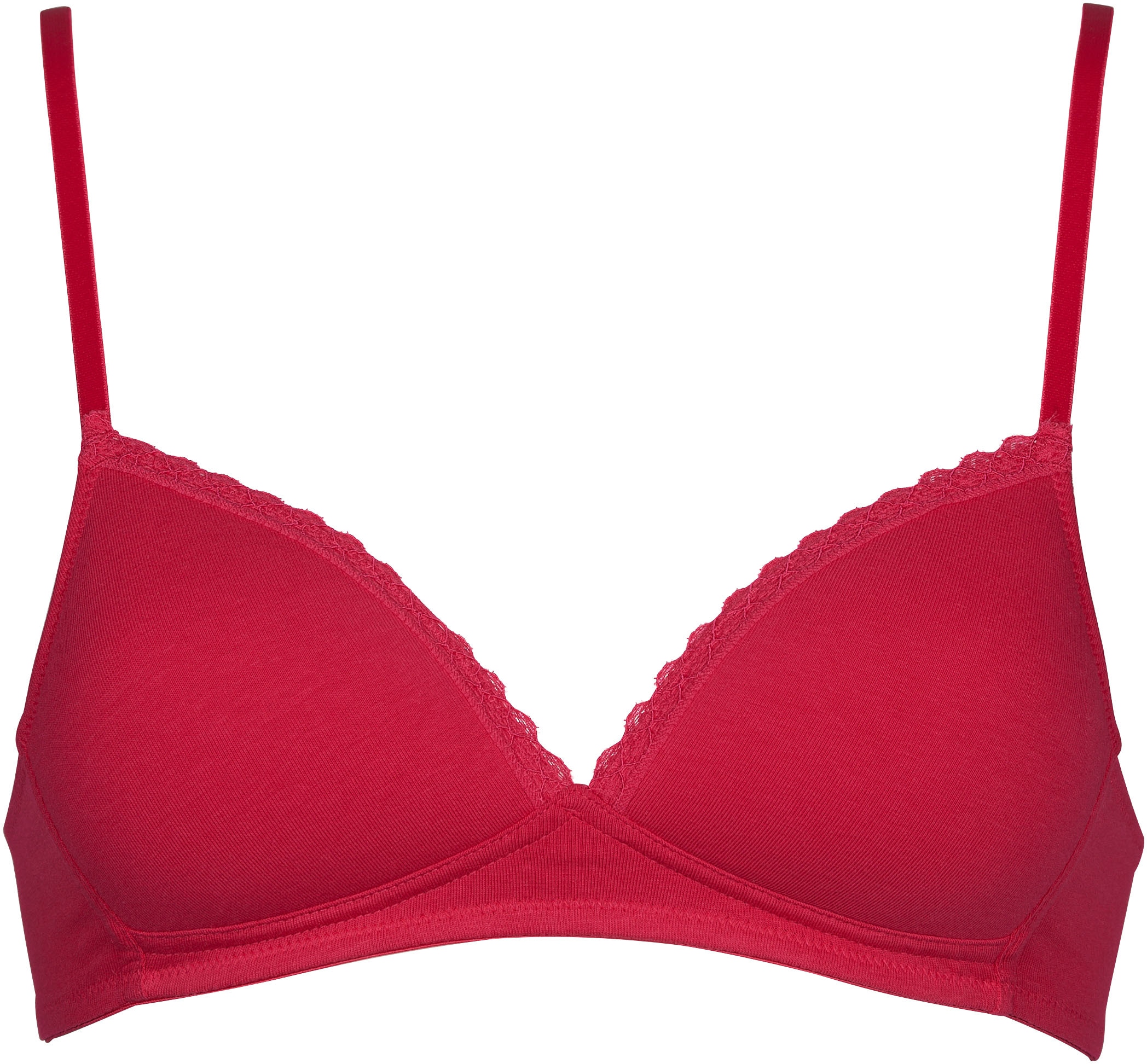 My Basic Soft-BH »padded cotton bra«, mit zarter Spitzenapplikation