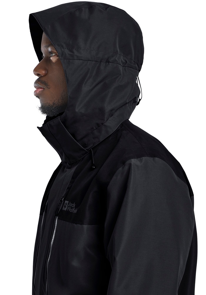 Funktionsjacke JACK WOLFSKIN "JASPER 2L JKT M", Herren, Gr. L (52), grau (phantom), Obermaterial: 100% Polyester. Futter: 100% Polyester, Jacken Funktionsjacke 3
