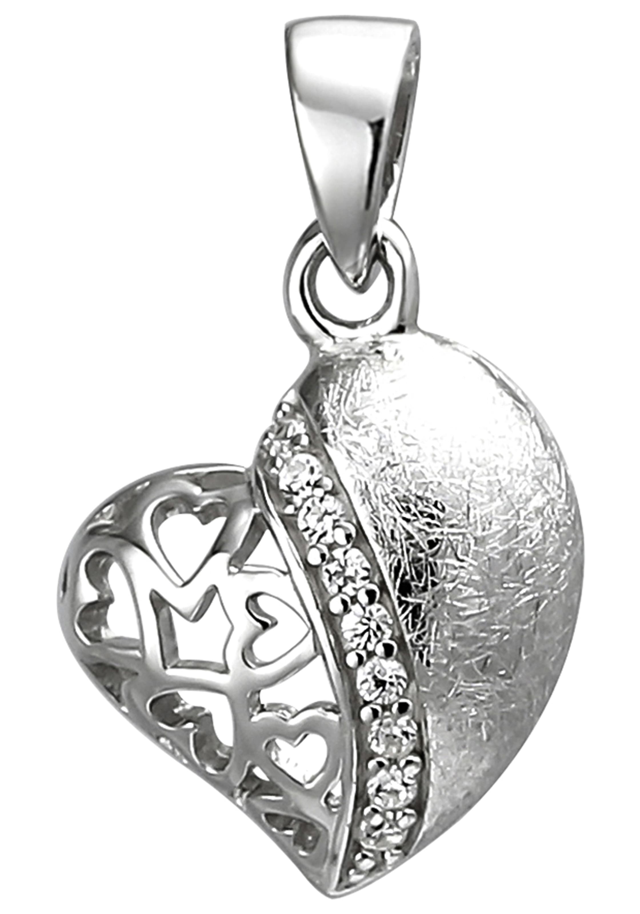 | Herz«, Zirkonia 9 Herzanhänger BAUR 925 »Anhänger JOBO online mit kaufen Silber