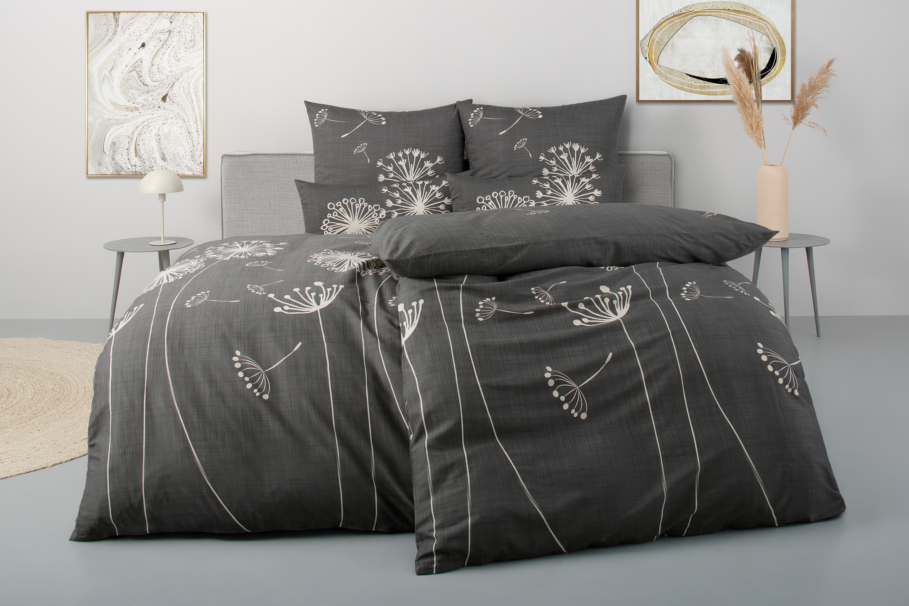 OTTO home "SOUCY in vier Qualitäten erhältlich, Leinenstruktur" 2 Stk. 100% Baumwolle, auch PREMIUM Qualitäten Renforcé-Tencel & Satin TC300