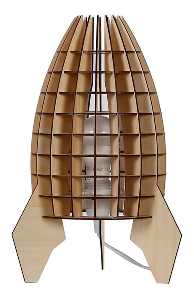 KAYOOM Tischleuchte "Tischlampe Aviator Holz", 1, H: 38cm, 1 Stk., braun, Wohnzimmer, Leuchten, modern, vielseitig kombinierbar