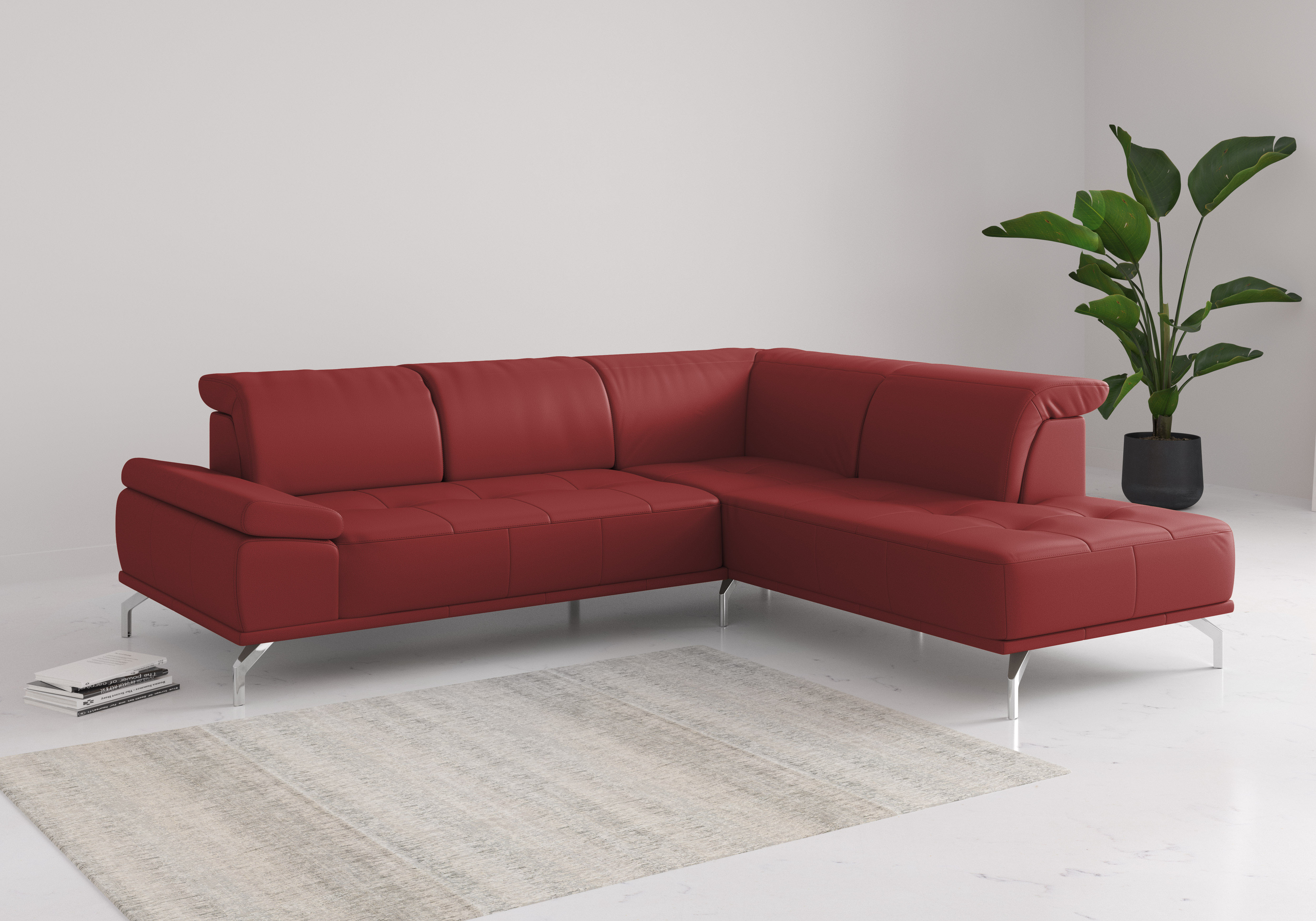 OTTO home Ecksofa "Caluna" Inkl.Sitztiefenverstellung, wahlweise mit Kopf- und Armteilverstellung