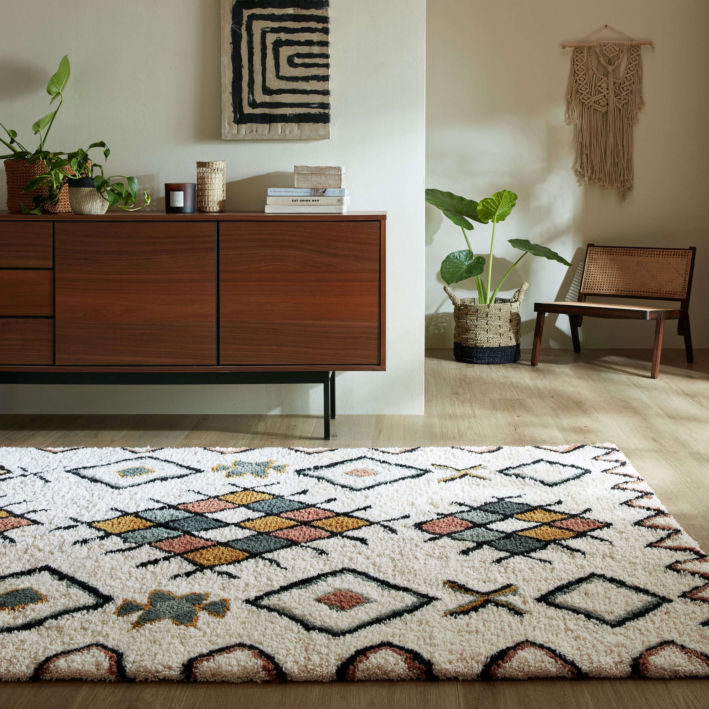 FLAIR RUGS Wollteppich "Midar Shaggy" rechteckig 25 mm Höhe Shaggy-Teppich günstig online kaufen