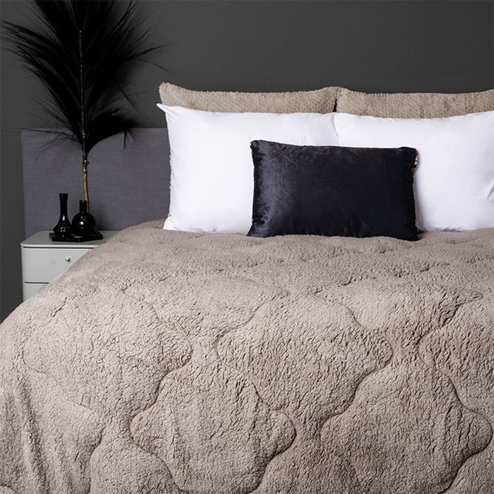 my home Microfaserbettdecke "Elvia, Teddy Plüsch Bettdecke" warm 1 Stk. tlg günstig online kaufen