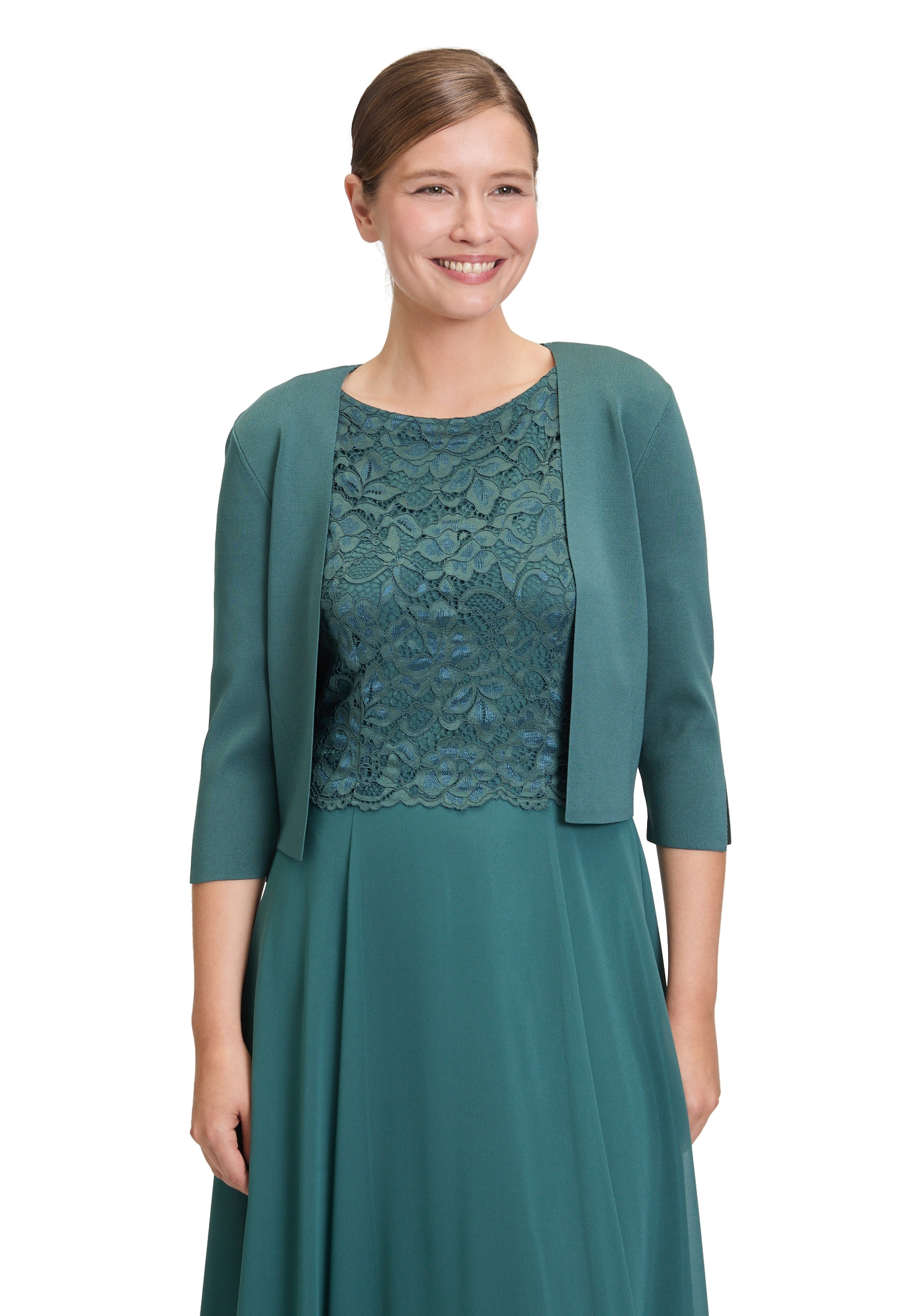 Vera Mont Strickjacke "Damen Strickbolero langarm", 1 Stk. Ärmelschlitz günstig online kaufen