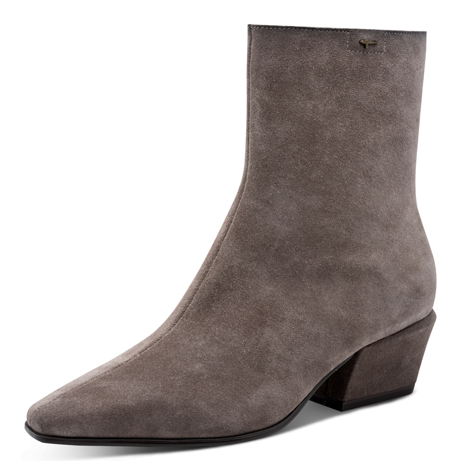 Tamaris Stiefelette  Blockabsatz, Cowboystiefelette mit T-Logoverzierung