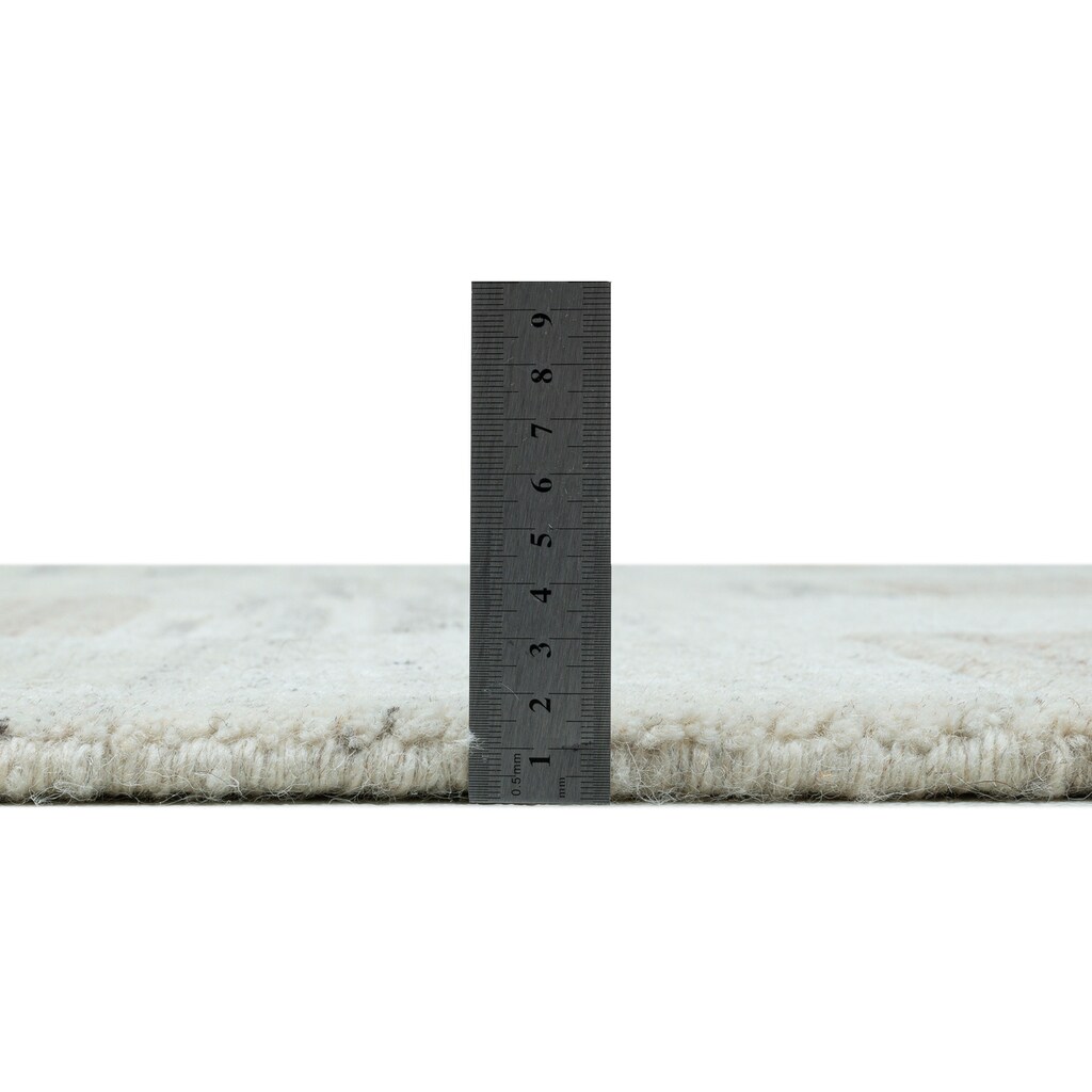 THEKO Wollteppich »Nakarta 5040«, rechteckig, reine Wolle, handgeknüpft, ideal im Wohnzimmer & Schlafzimmer