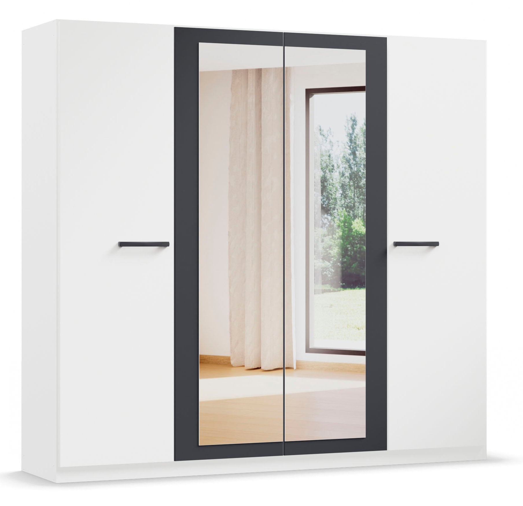 OTTO home Kleiderschrank "Mehrzweckschrank Aktenschrank Möbel Mietswohnung Schlafzimmer MODI" erhältlich in Breiten 91/136/181/226/271 cm, Höhe 210 cm, in angesagten Farbkombinationen, optional mit Spiegel MADE IN GERMANY
