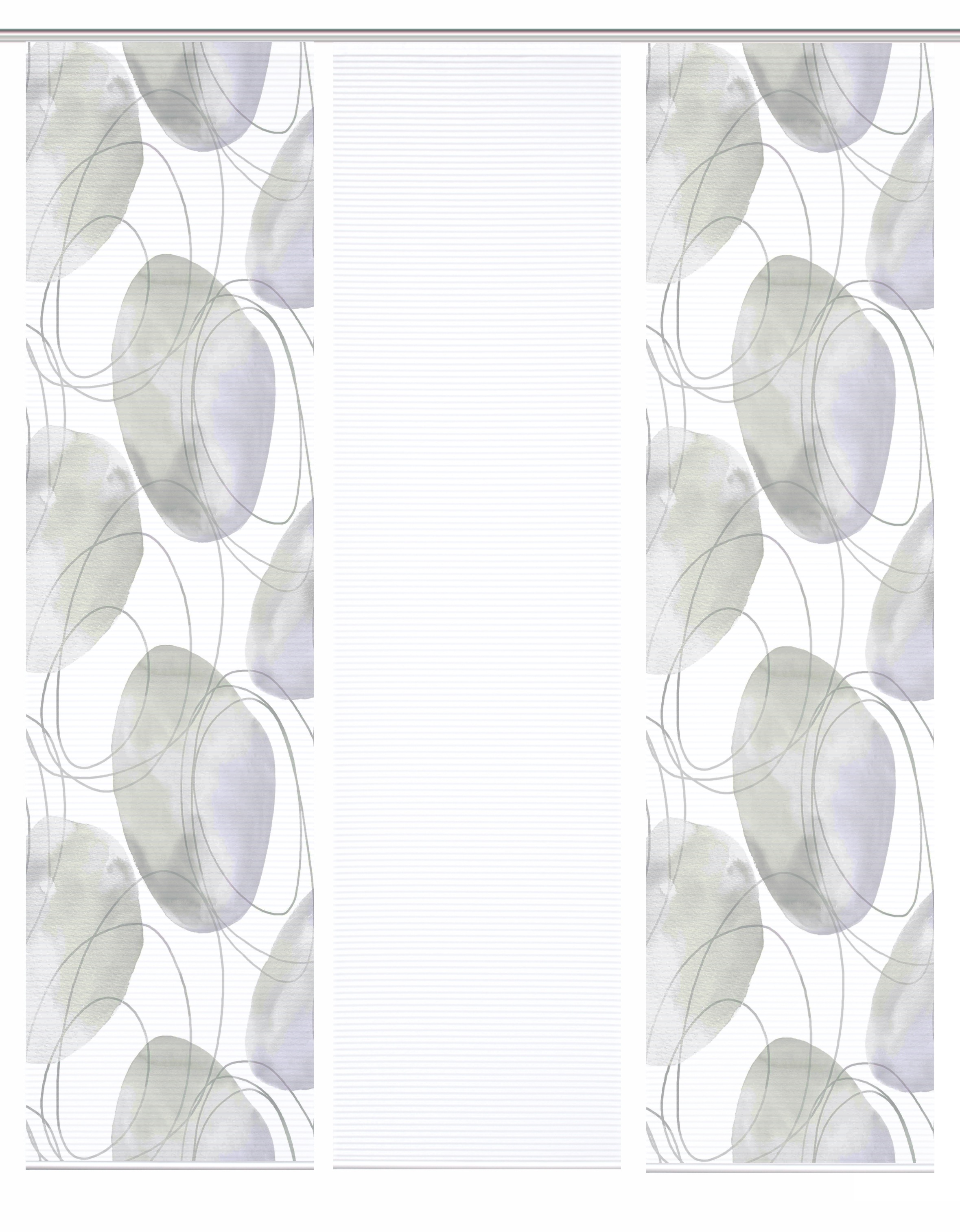 HOME in green Schiebegardine »ELLRIK« Paneelwagen 3 Stk. tlg. Bambusoptik, SET, recycelt, Digitaldruck