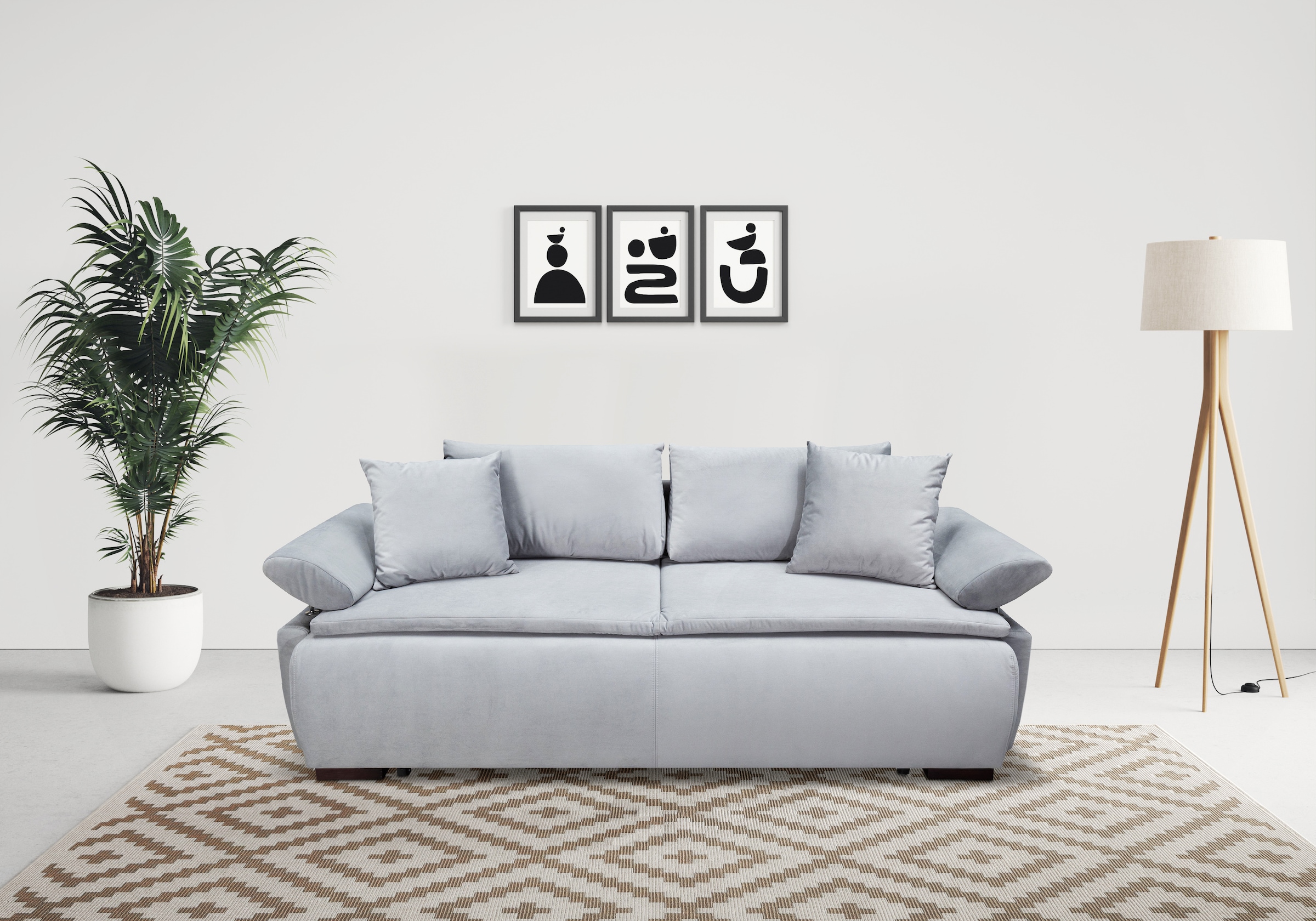 Home affaire Schlafsofa "Romeo" mit Boxspringaufbau, Bettfunktion & Bettkas günstig online kaufen