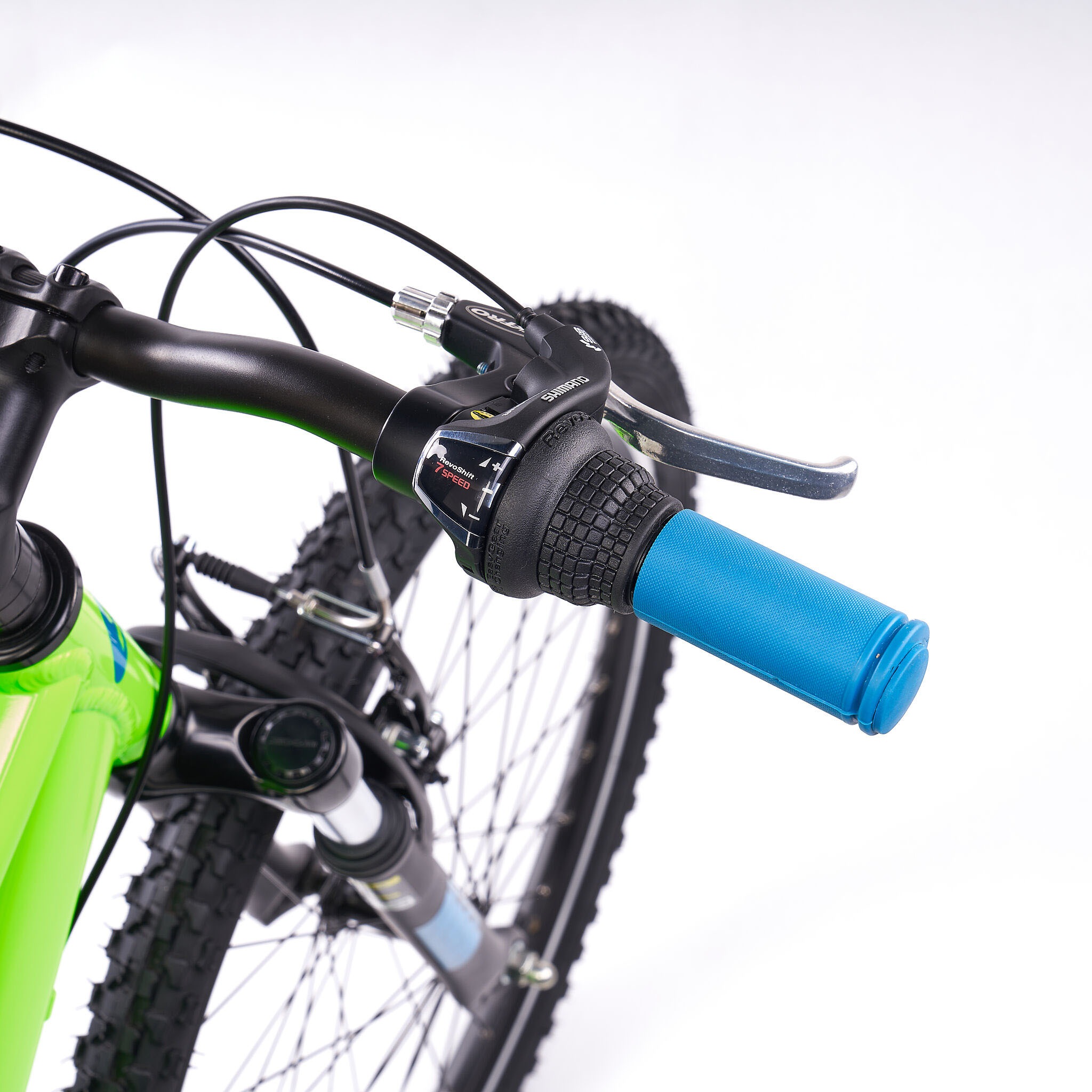 S’COOL Jugendfahrrad »S'COOL Xroc Pro 24-K7 Neon Green/Ocean« 7 Gang Shimano Kettenschaltung