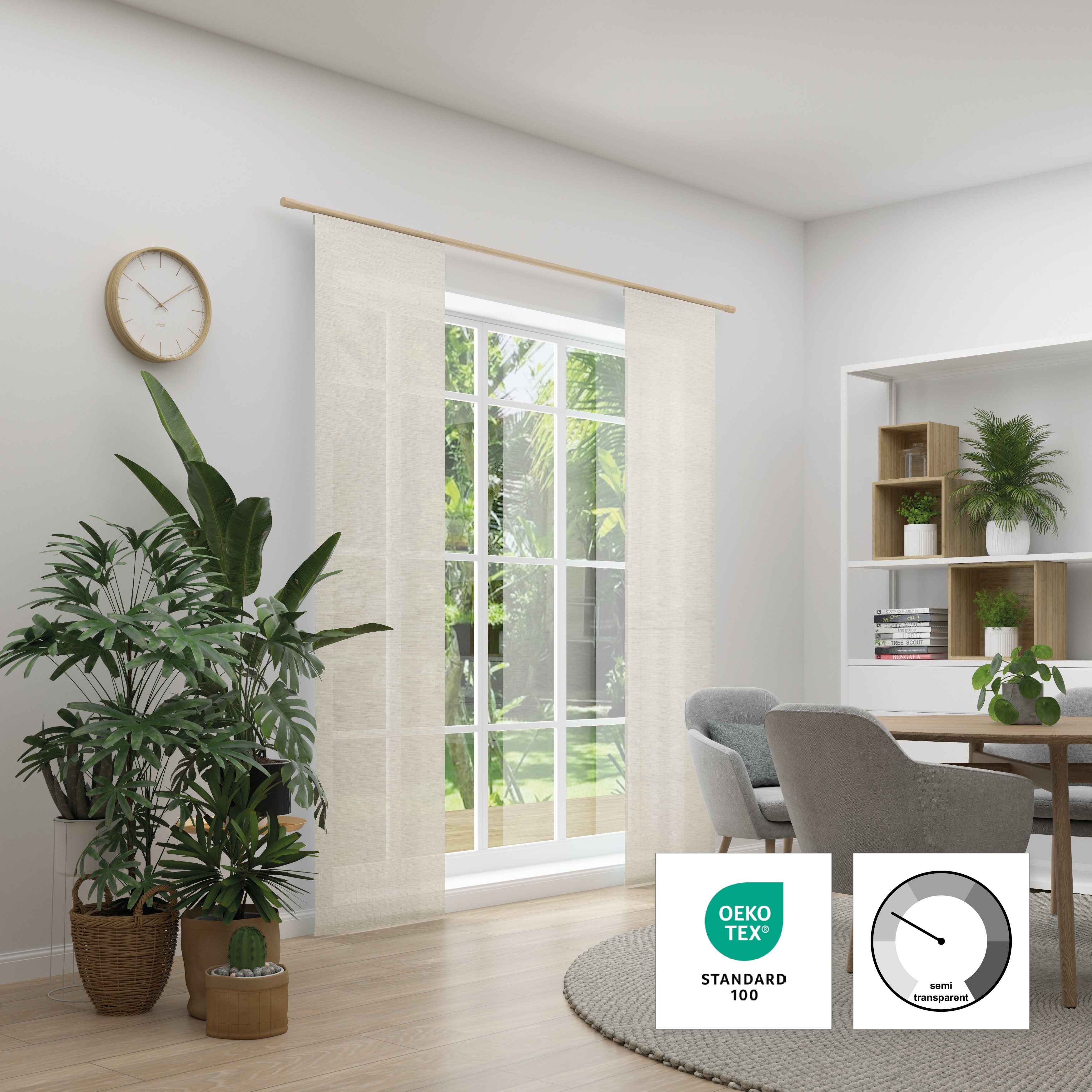 Neutex for you Schiebegardine "Biella" Paneelwagen 1 Stk. tlg. HxB: 245x60