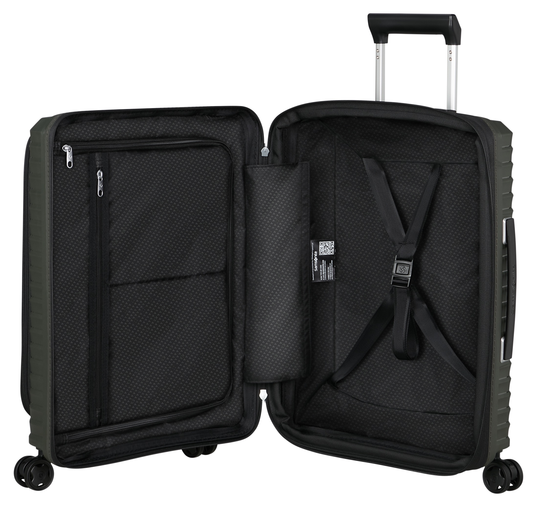 Samsonite Hartschalen-Trolley »UPSCAPE 55 mit Frontfach«, 4 Rollen, Easy-Access-Frontfach Handgepäck Hartschalenkoffer TSA-Zahlenschloss