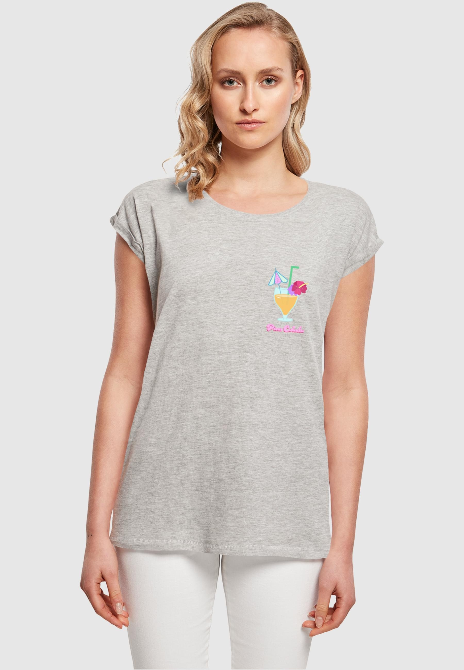 Thumbnail - Merchcode T-Shirt "Merchcode Damen Ladies Pina Colada Extended Shoulder Tee", (1 tlg.)