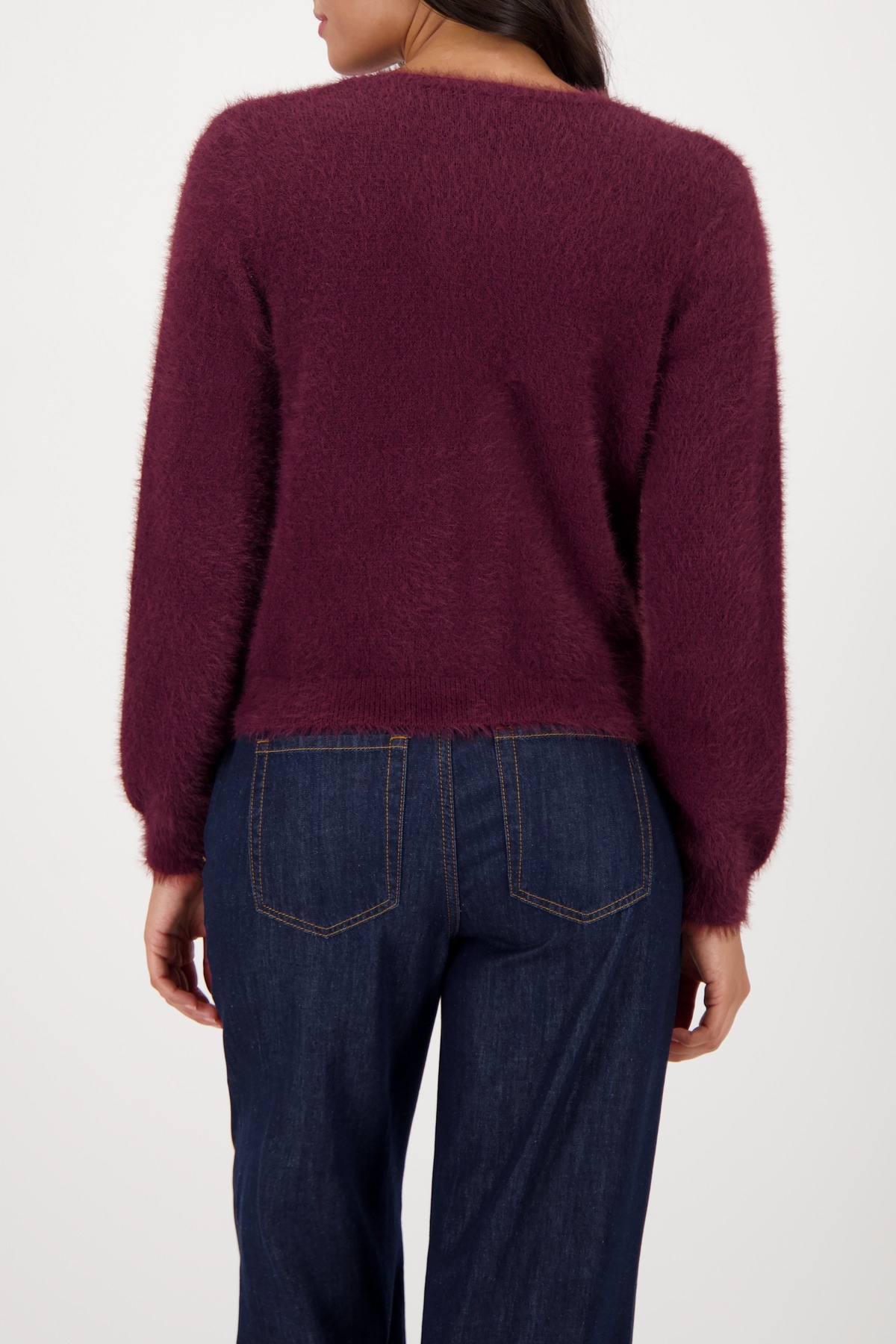 Thumbnail - Monari Strickjacke "Jacke Strickjacke Plüsch" Regular fit mit Rundhalsausschnitt