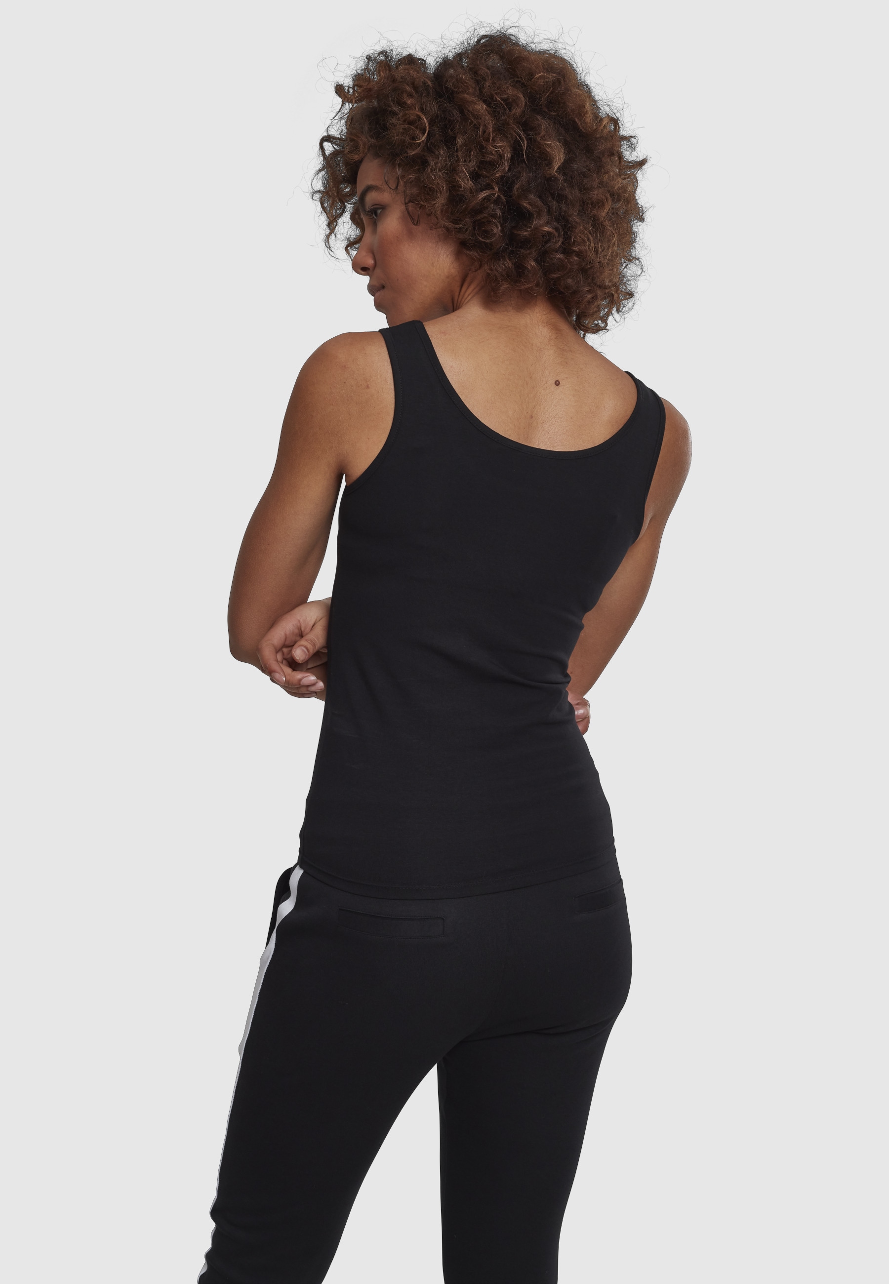 URBAN CLASSICS Tanktop »Urban Classics Damen Ladies 2-Pack Basic Stretch Top« 1 Stk.