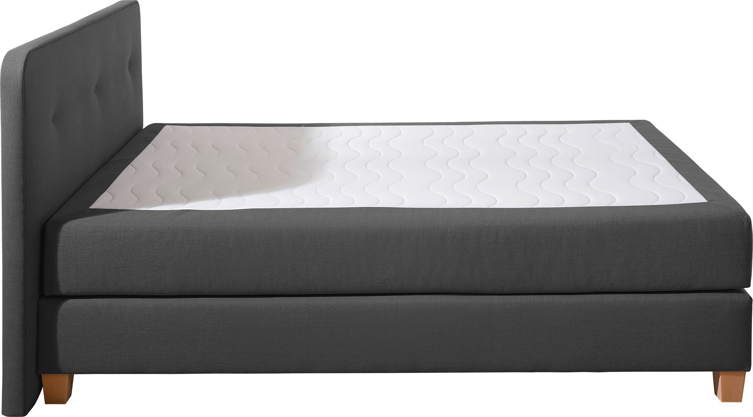 Home affaire Boxspringbett »Fargo«, inkl. Topper, in 3 Matratzenarten, in Samt- oder Strukturstoff