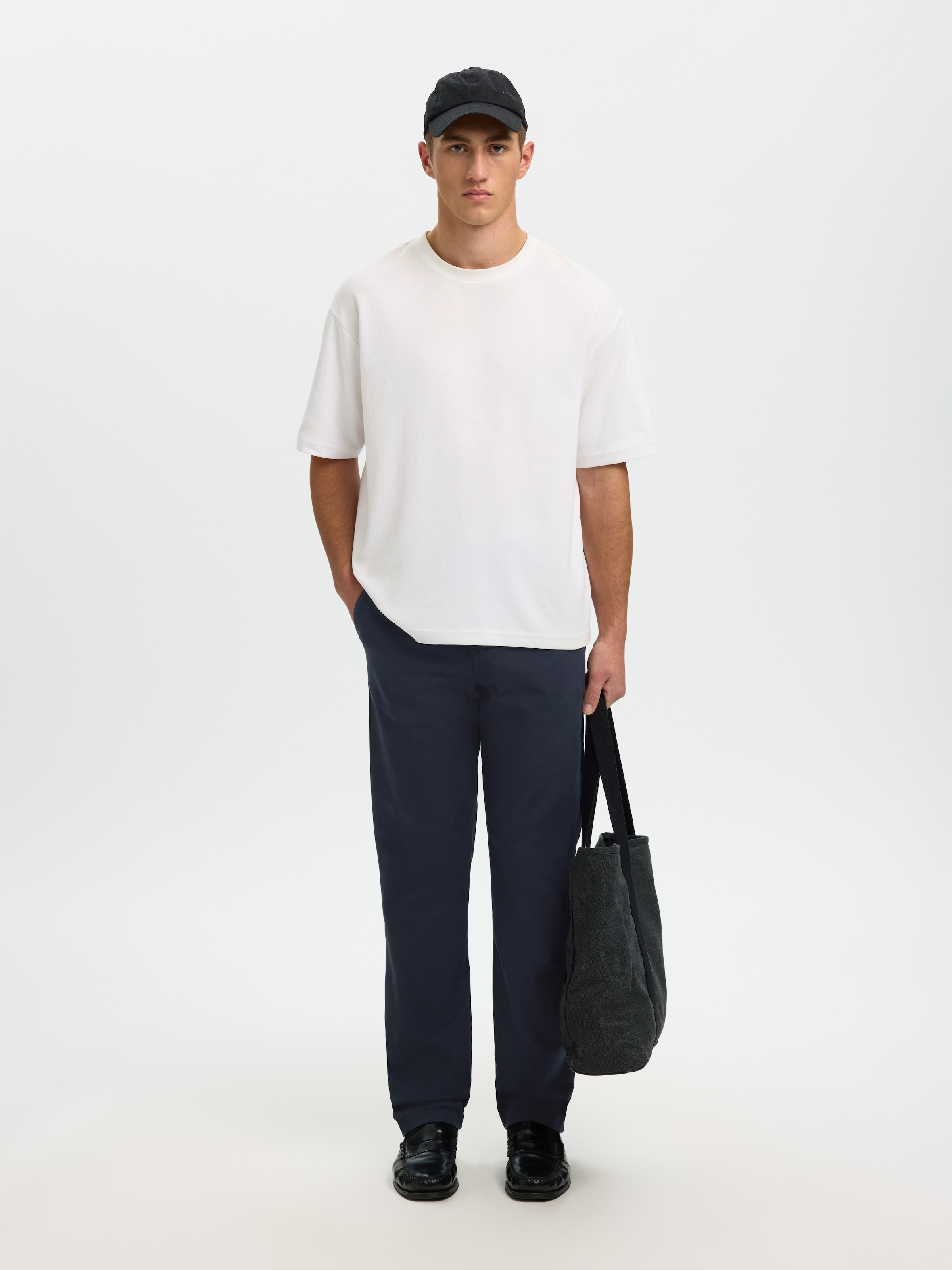SELECTED Chinos »SLM196-STRAIGHT MILES TWILL PANT NOOS«  Baumwollmischung, straight fit