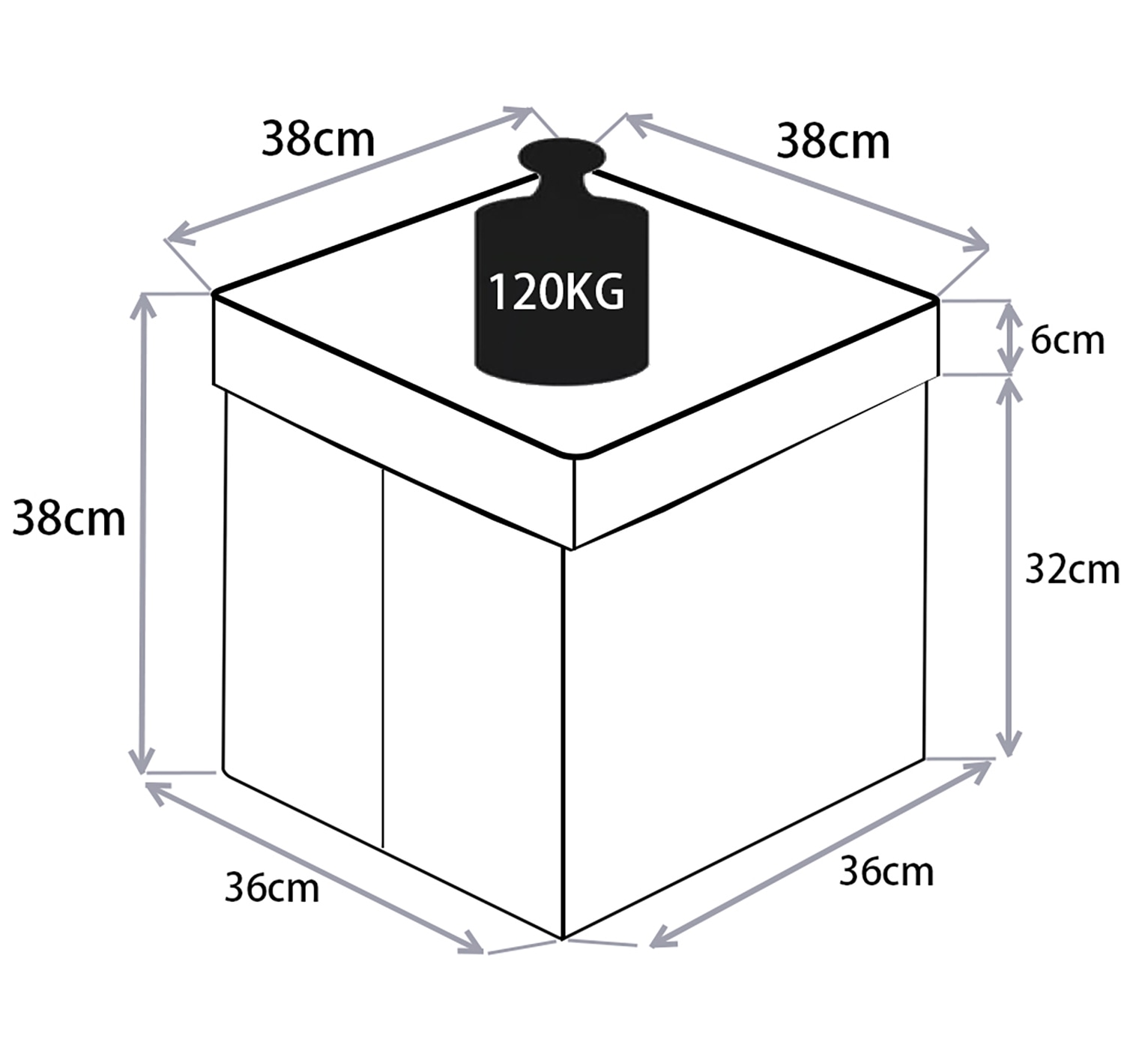 VCM Sitztruhe »Stoff Sitztruhe Sitzbank Truhe Box Hocker Boxas« 1 Stk. tlg.