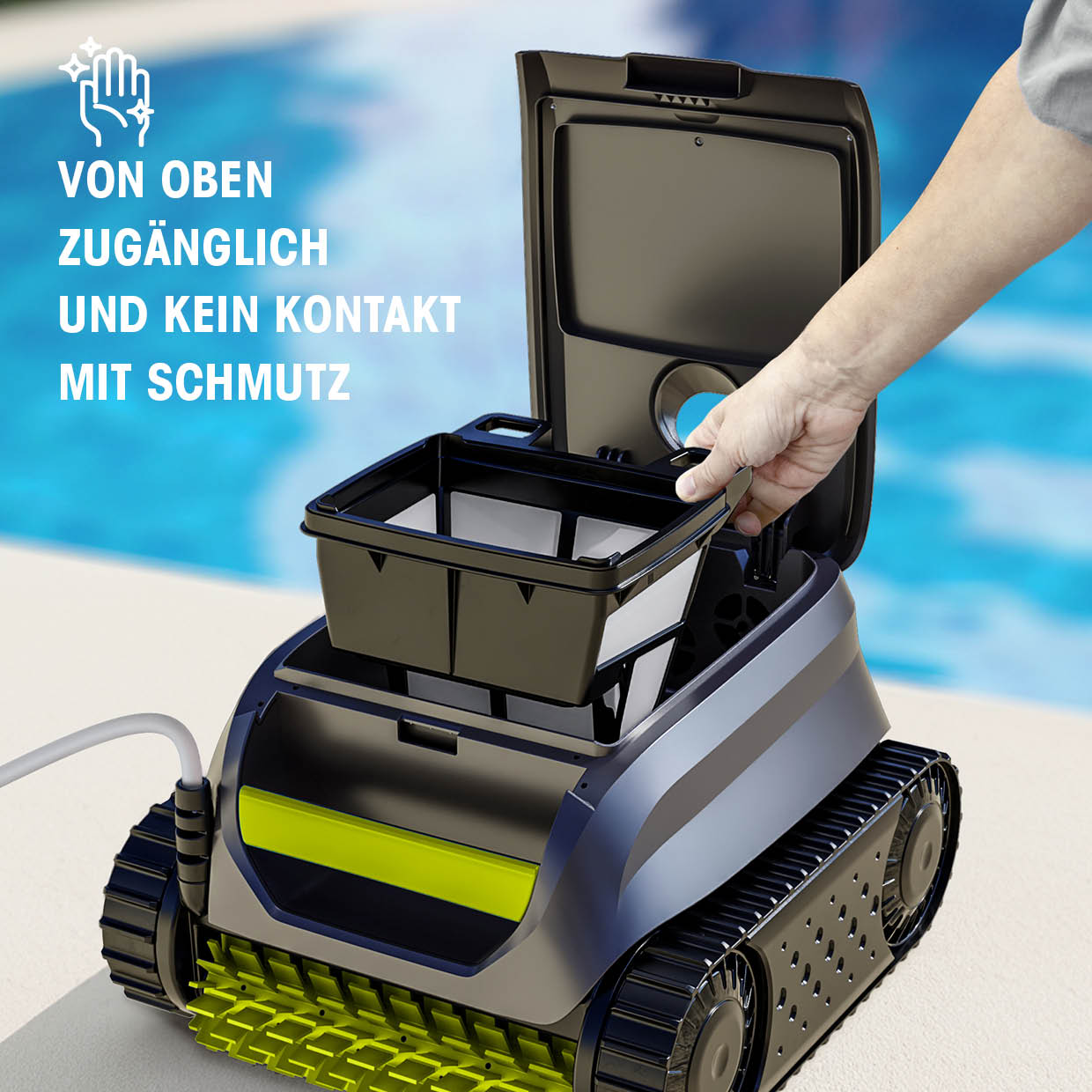 Thumbnail - ZODIAC Poolroboter ""Sweepy"", (Akku Pool Reiniger), Corded