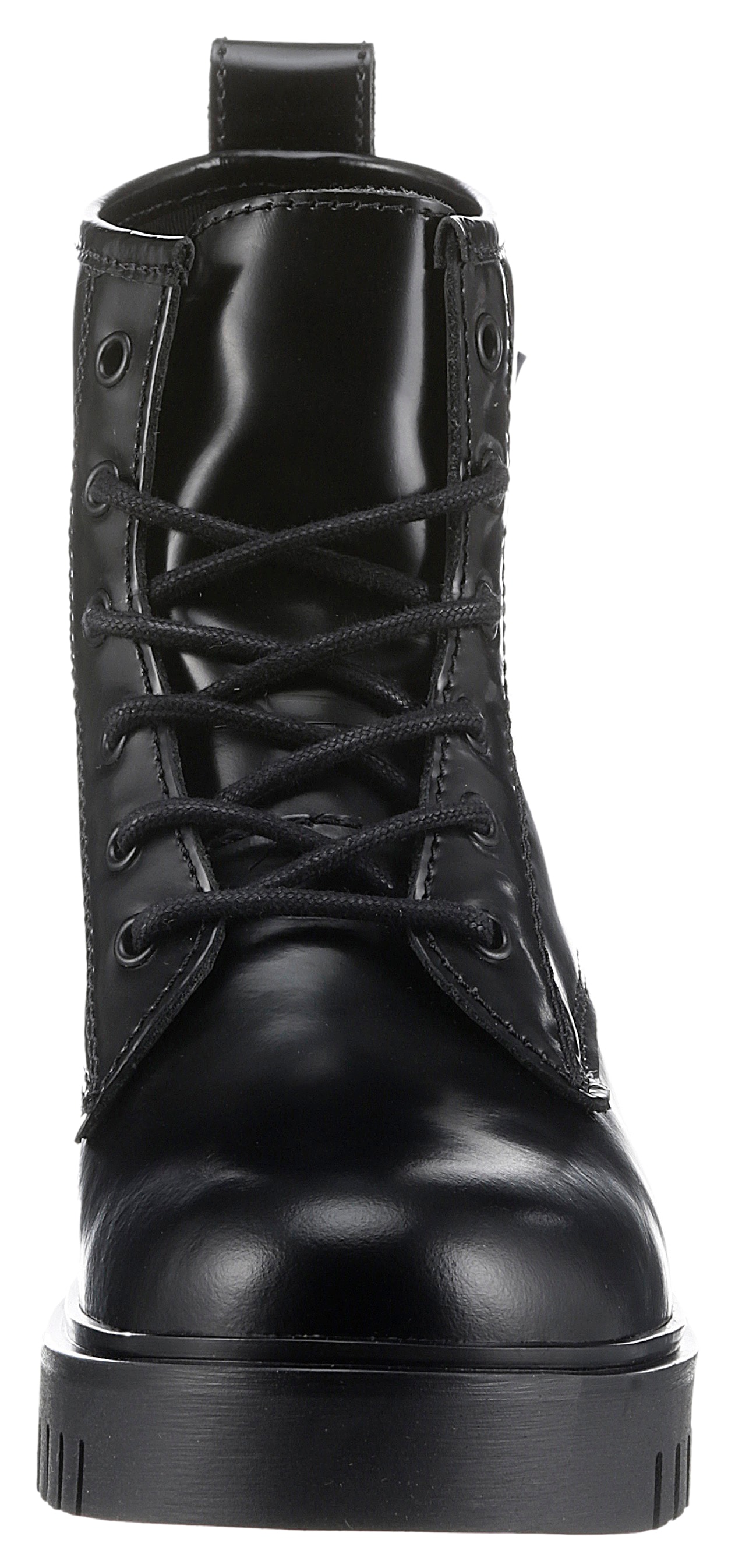 Tommy Jeans Schnürboots »TJW LACE UP BOOT«, Blockabsatz, Plateau, Schnürstiefelette, Chunky Boots, Logoaufnäher