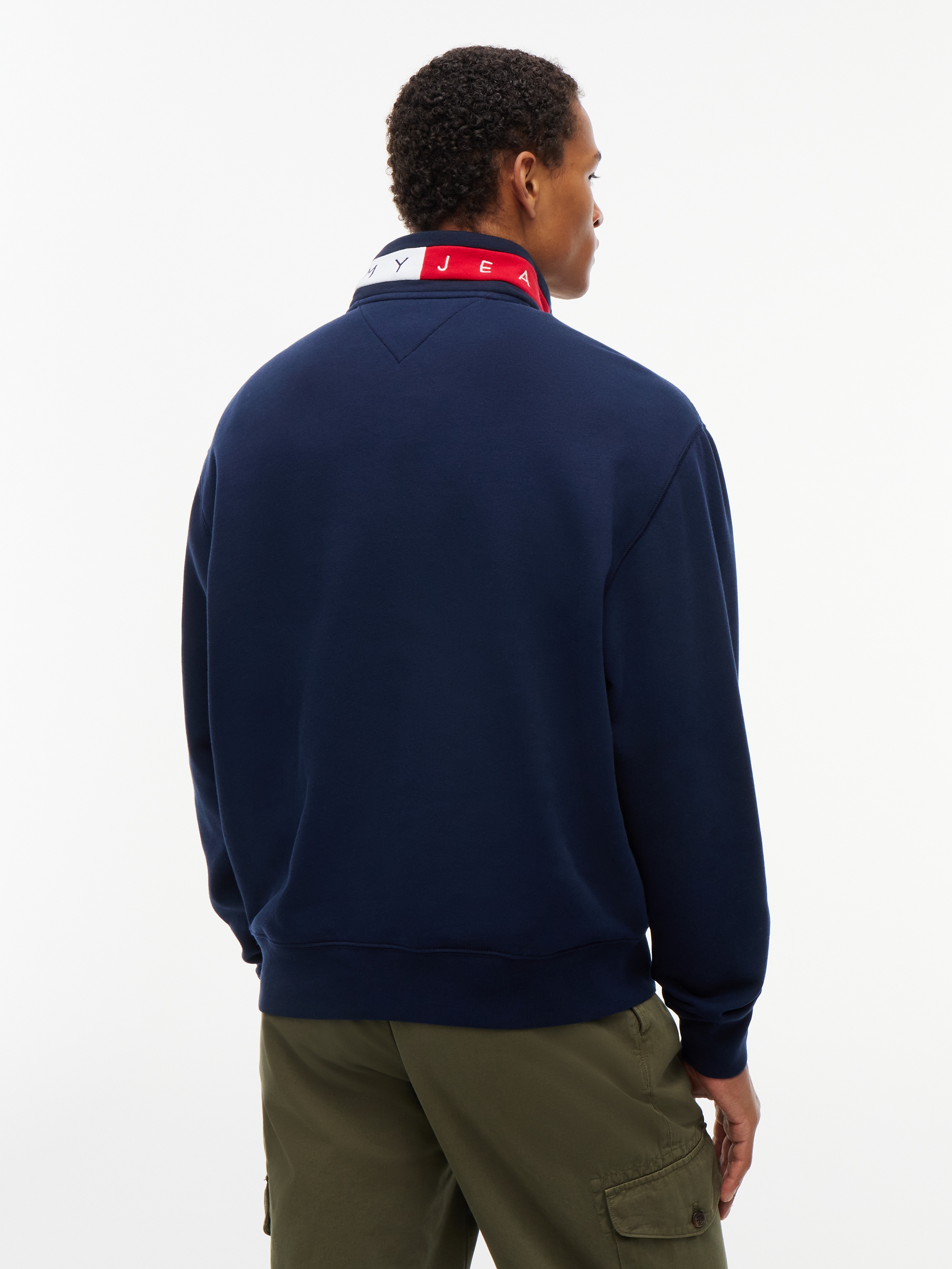 Tommy Jeans Sweatshirt »RELAXED BRANDED COLLAR«, Relaxed fit mit Troyer-Kragen

