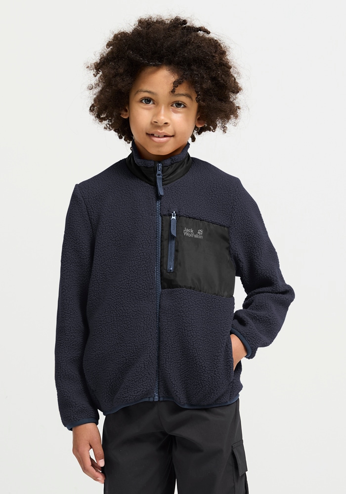 Jack Wolfskin Fleecejacke »LITE CURL FZ K« Atmungsaktiv, leicht, Übergangsjacke