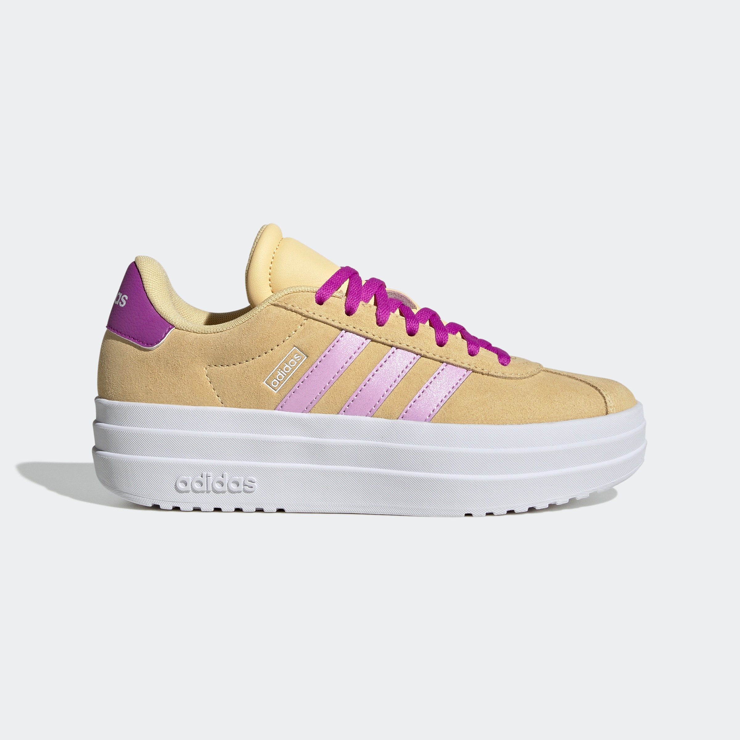 adidas Sportswear Plateausneaker »VL COURT BOLD LIFESTYLE KIDS«, Design auf den Spuren des adidas Gazelle Bold