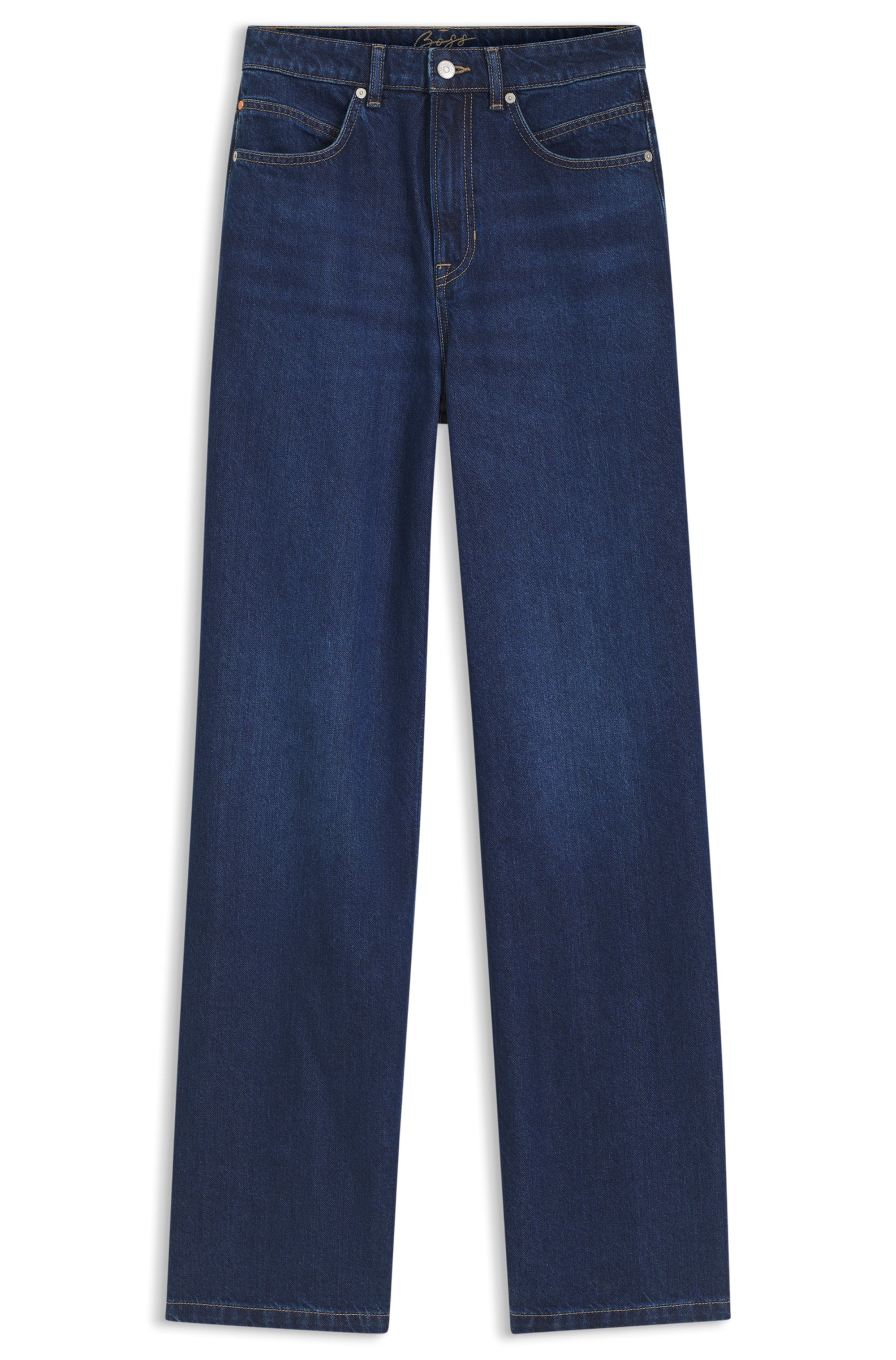 BOSS ORANGE Weite Jeans »MARLENE HR 15.0 Premium Damenmode« Baumwoll-Lyocell-Mix, Flare Fit