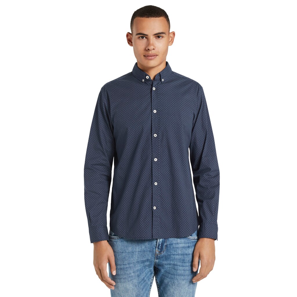 Marken Tom Tailor TOM TAILOR Langarmhemd navy blau Marken Tom Tailor TOM TAILOR Langarmhemd navy blau