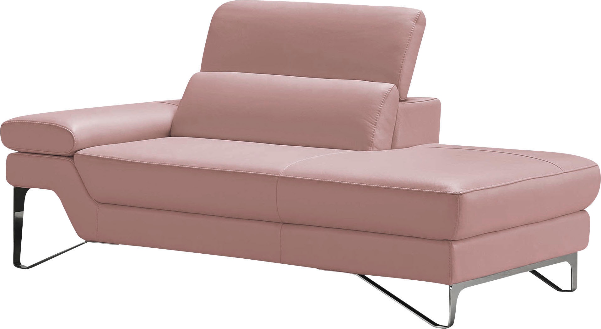 Egoitaliano Ottomane »Princess, elegantes Designsofa mit erstklassigem Sitzkomfort,«, inkl. verstellbarem Kopfteil und edle Designmetallfüße