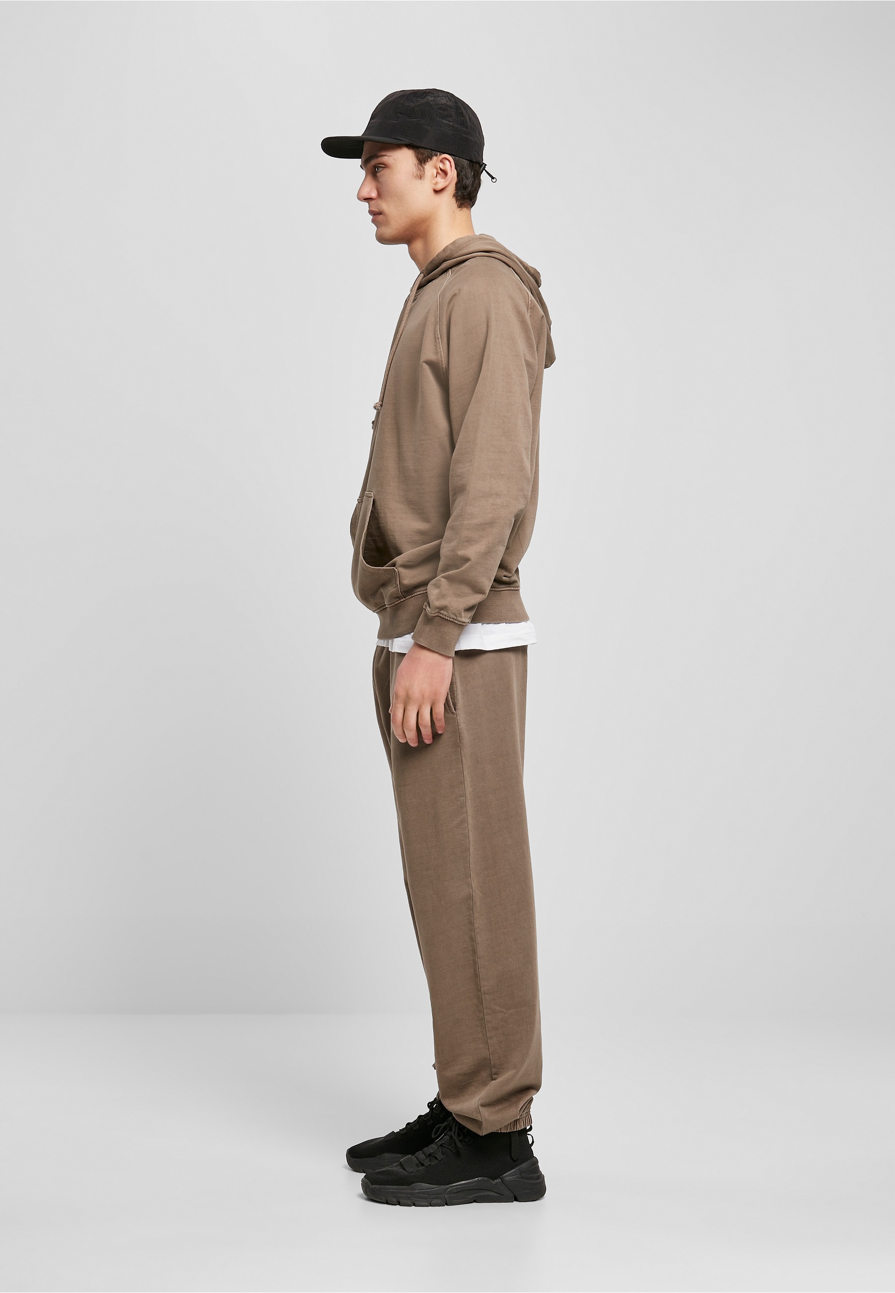 URBAN CLASSICS Rundhalspullover »Urban Classics Herren Overdyed Hoody« 1 Stk.