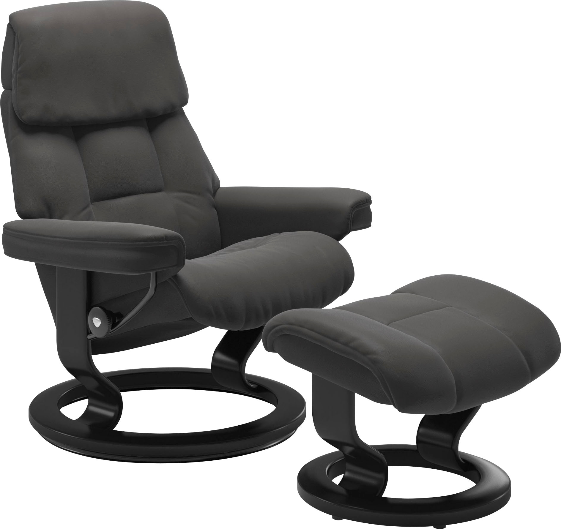 Stressless Relaxsessel "Ruby" mit Classic Base, Größe M, Gestell Eiche, Wenge, Braun & Schwarz