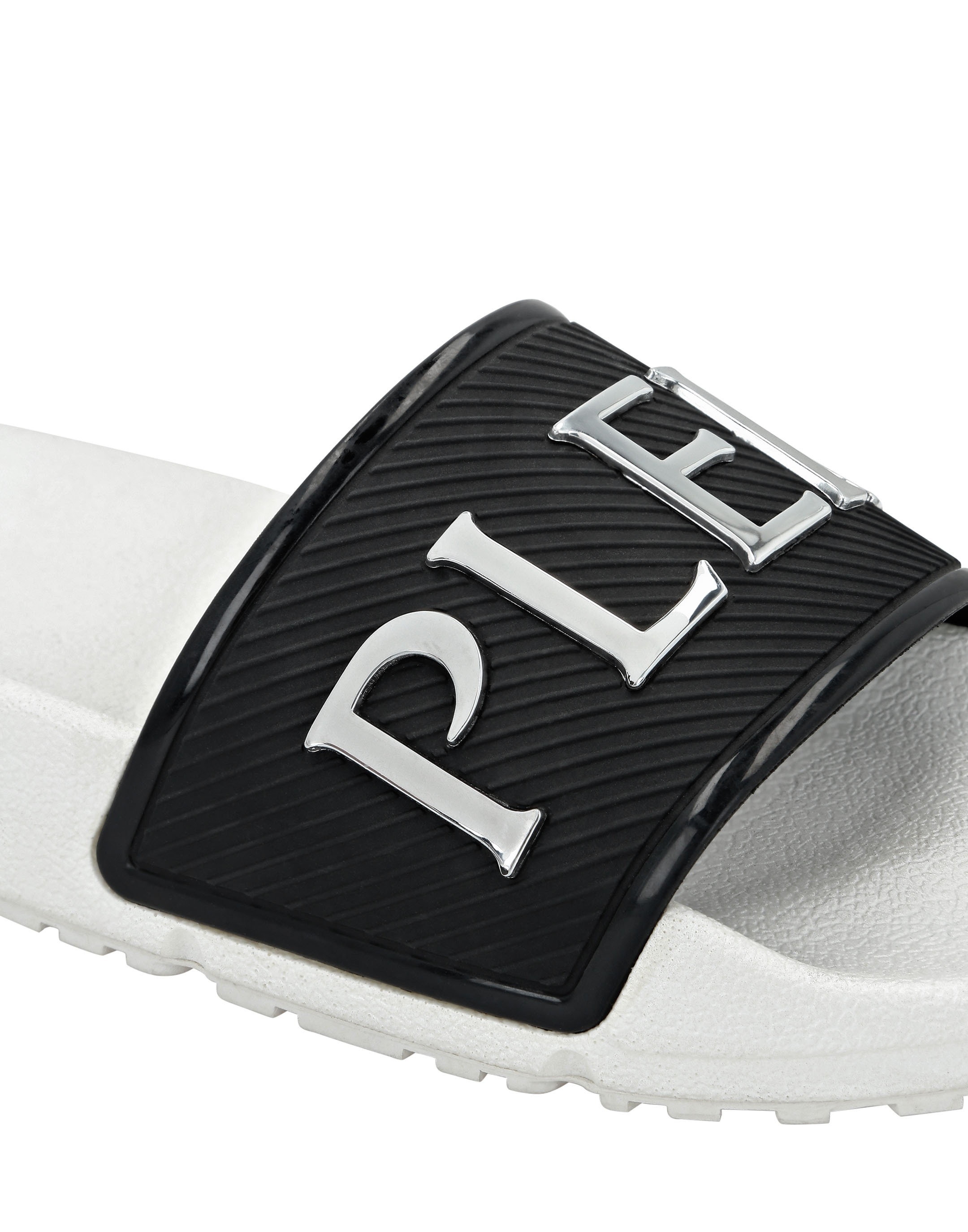Strandschuh PLEIN SPORT "Badeschuhe", Damen, Gr. 44, Normalschaft, schwarz-weiß (0102, weiß, schwarz), Schuhe Strandschuh 2