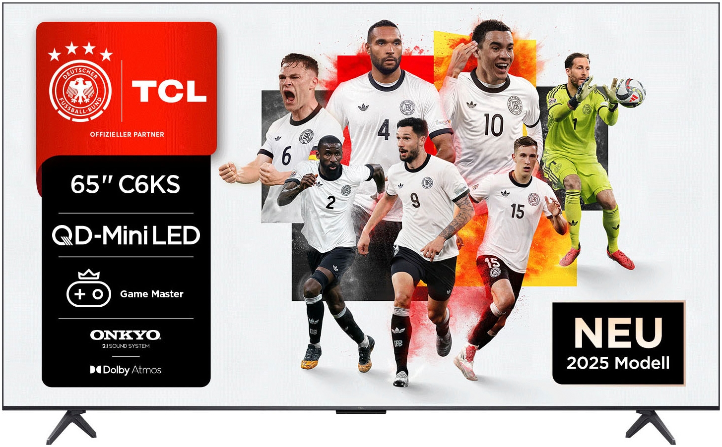 TCL QLED Mini LED-Fernseher »65C61KSX2«, 4K Ultra HD, Google TV-Smart-TV, 4K HDR, AiPQ, Game Master, Smart TV, Apple TV, Multi-HDR, Dolby Vision