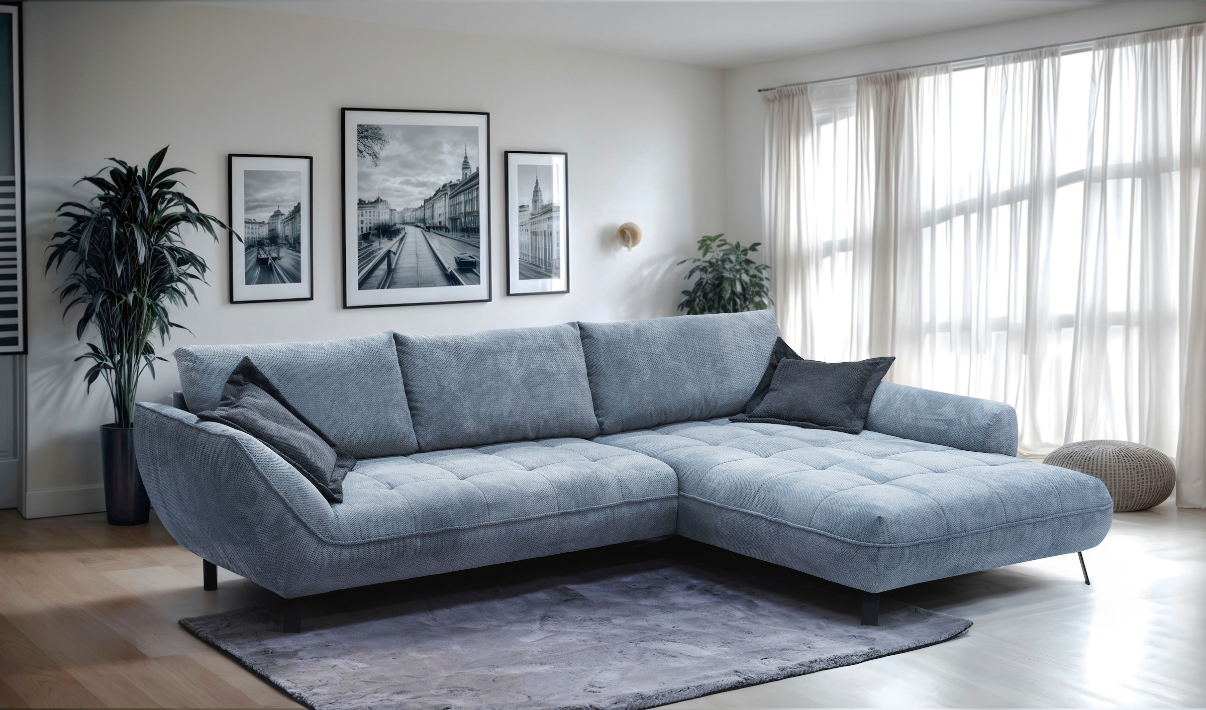 exxpo - sofa fashion Ecksofa "Biarritz modern und elegantes Mega Sofa mit t günstig online kaufen