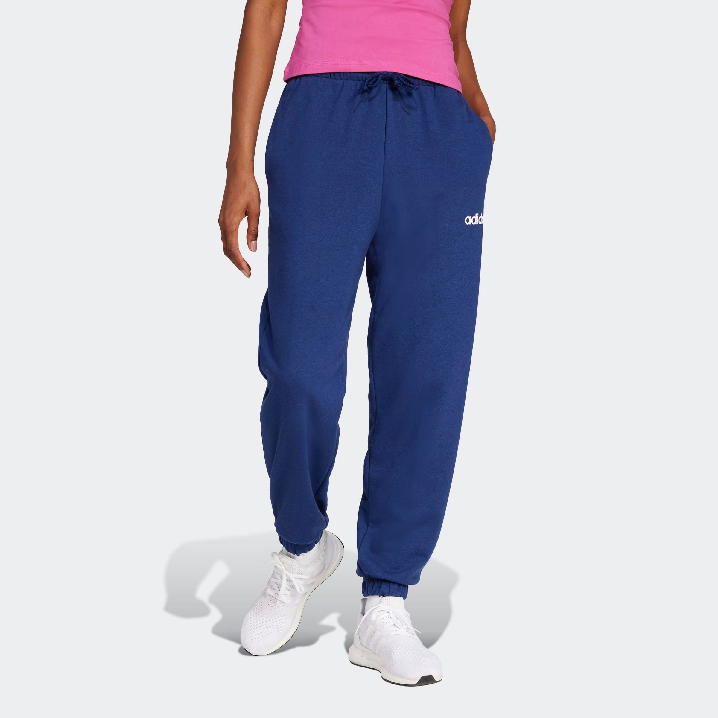 adidas Sportswear Sporthose "ESSENTIALS LINEAR FRENCH TERRY CUFFED" mit lockerem Schnitt, aus weichem French Terry