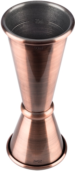 Buddys Barmaß "Buddy´s Bar" Edelstahl 1 Stk. tlg. 2,5 cl/5 cl Doppelmaß, Innenmaße 1,5 cl/3,5 cl, spülmaschinenfest