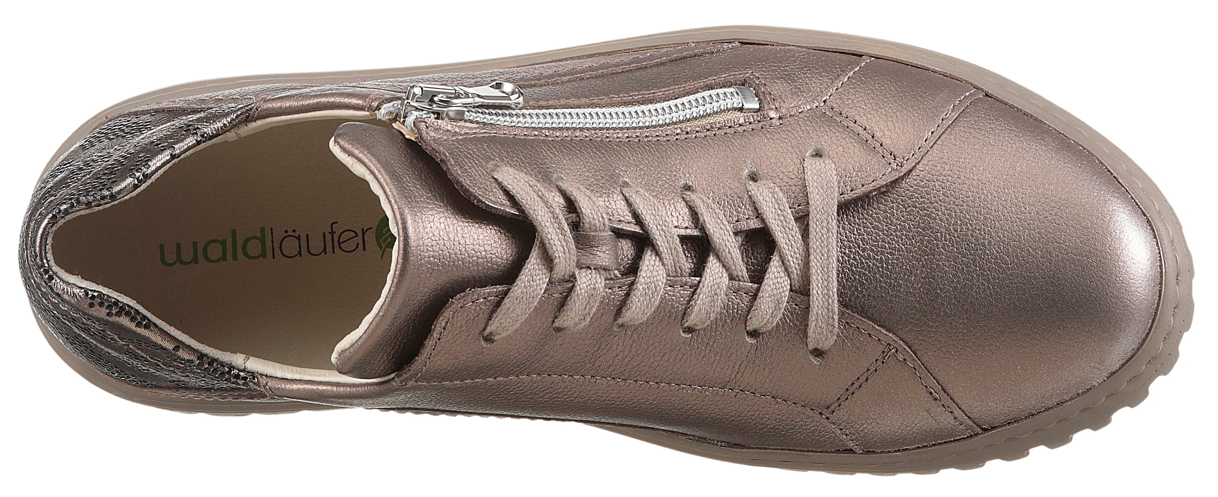 Waldläufer Plateausneaker »H-LIVIA«, Schnürschuh, Halbschuh, Bequemschuh mit herausnehmbarem Lederfiußbett