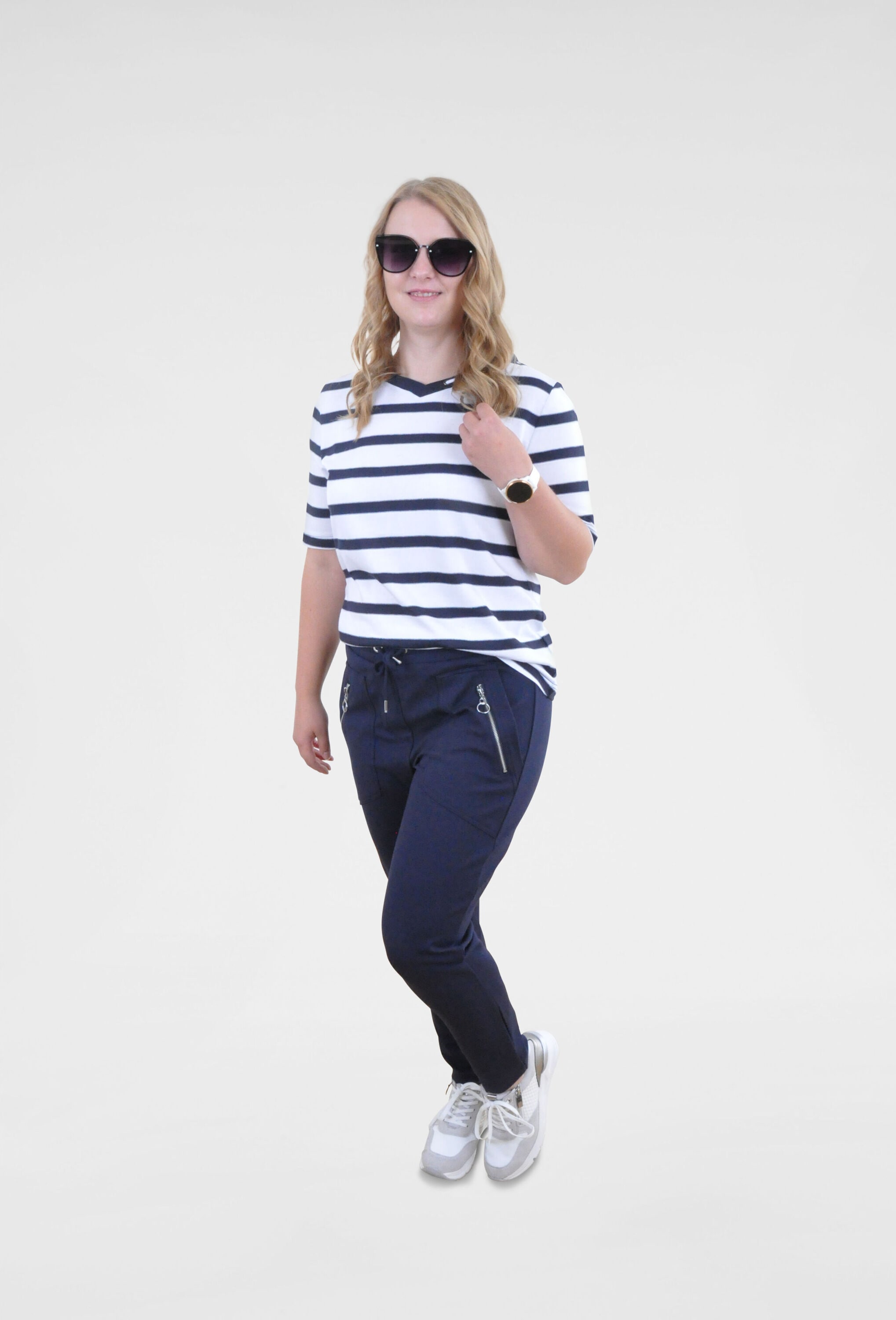 NAVIGAZIONE T-Shirt »NAVIGAZIONE Shirt« Zierband am Kragen