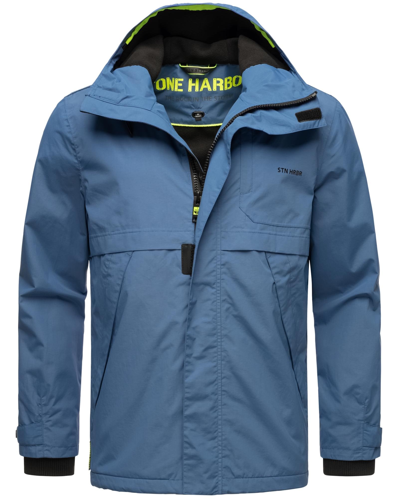 Stone Harbour Regenjacke »Zanjaar«, mit Kapuze, Wasserdichte Herren Übergangsjacke mit Fleece-Futter